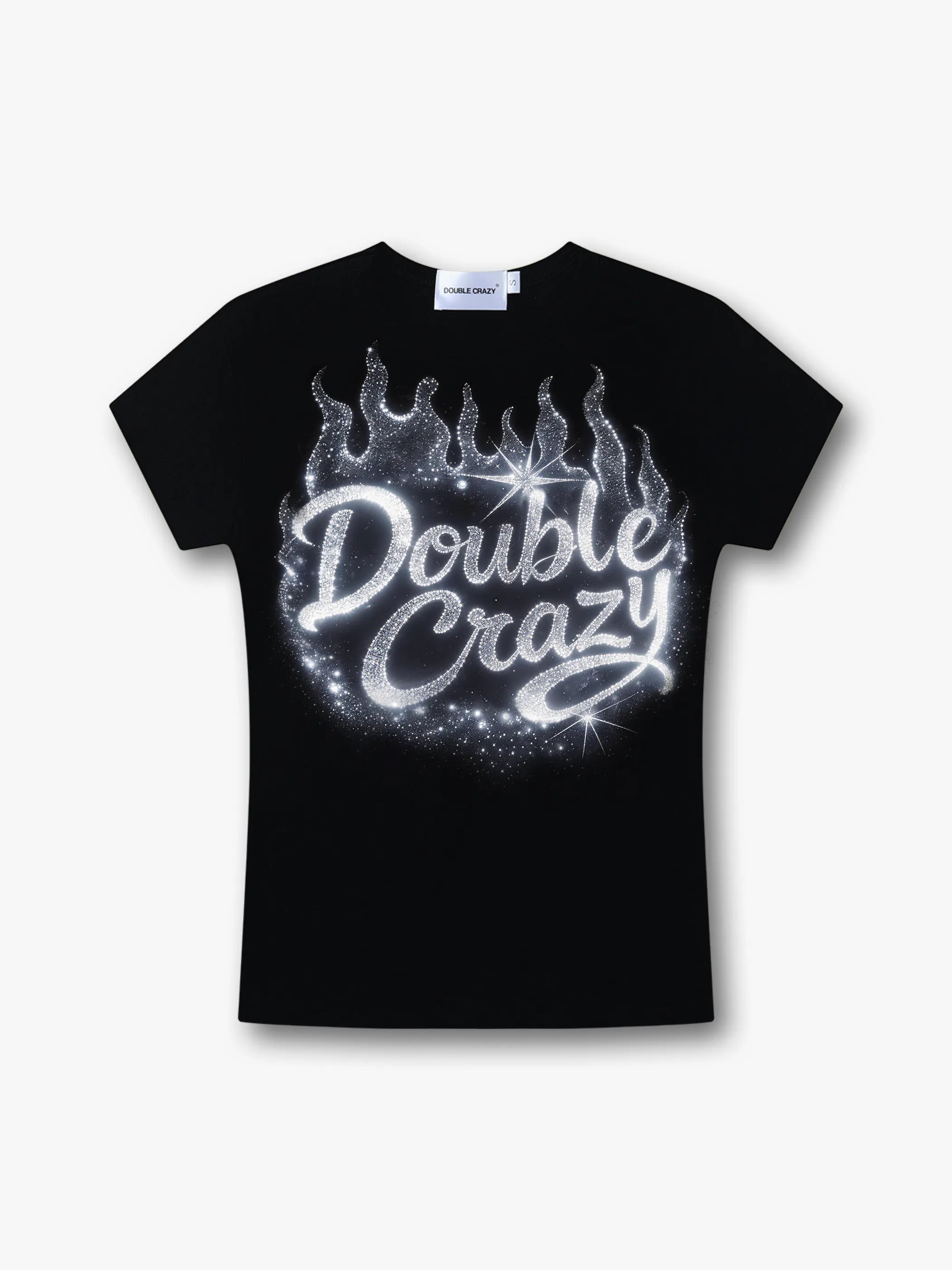 T-shirt ajusté Y2K Sparkle Flame-571