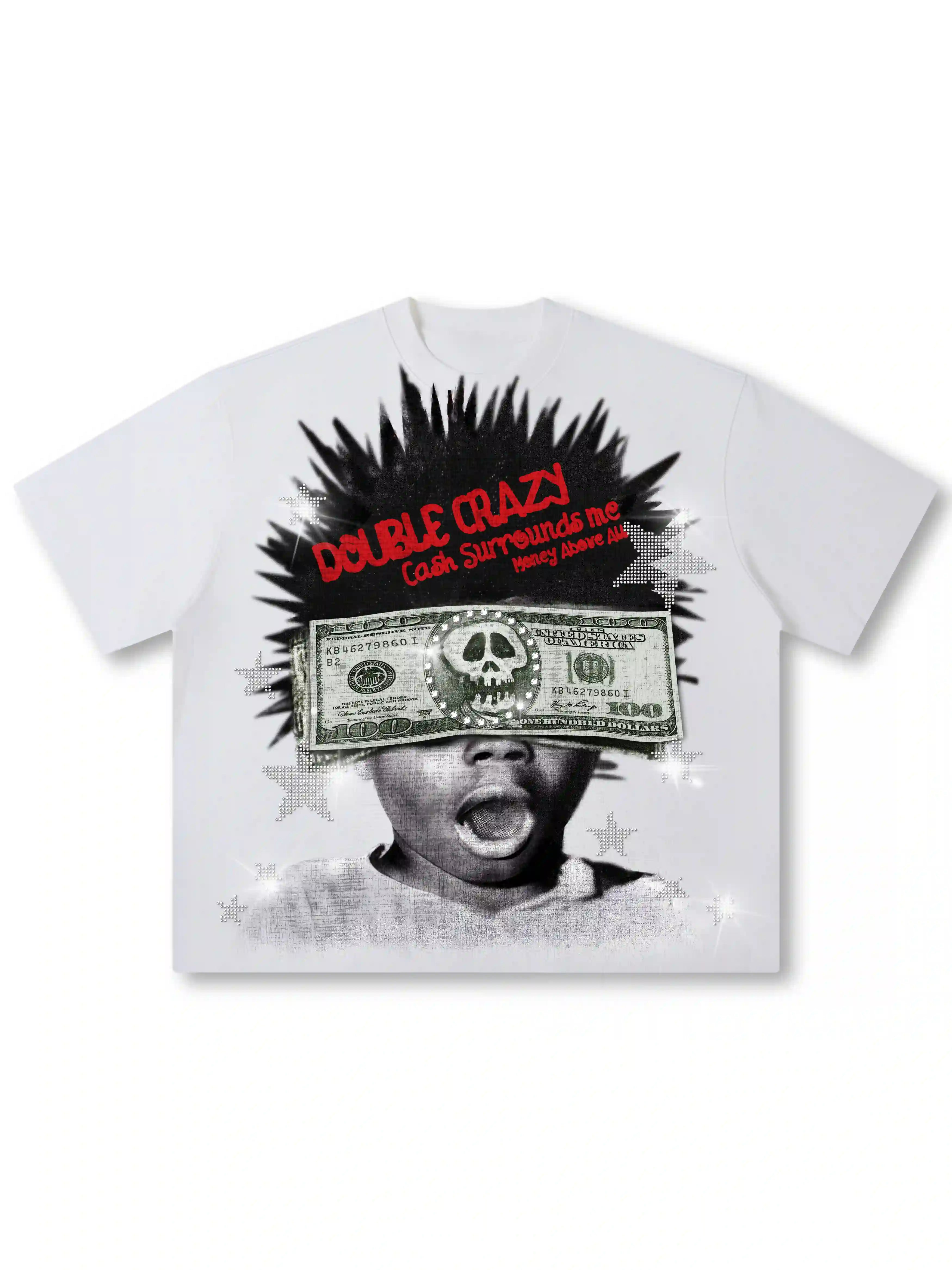 Bling Cash Afro Kid Boxy Tee-573