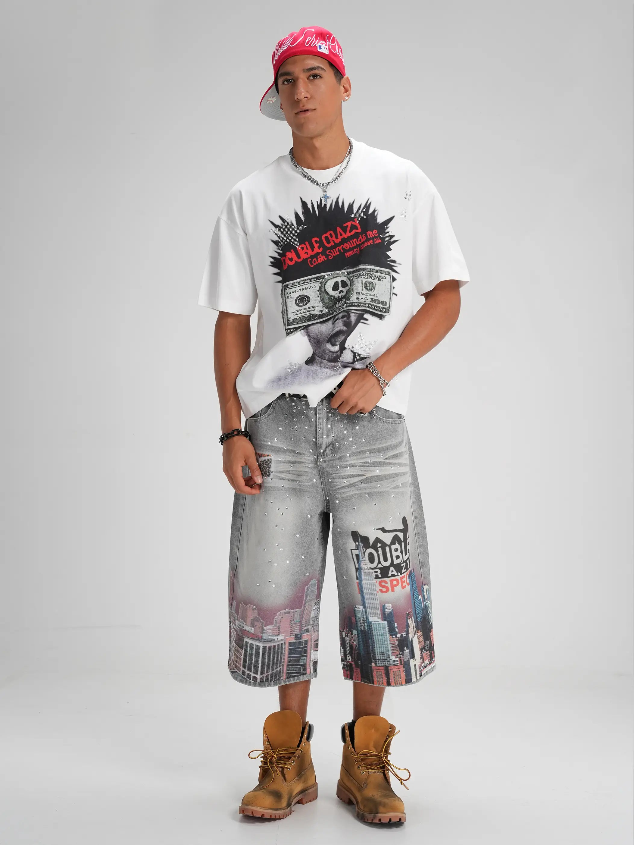 Bling Cash Afro Kid Boxy Tee-573