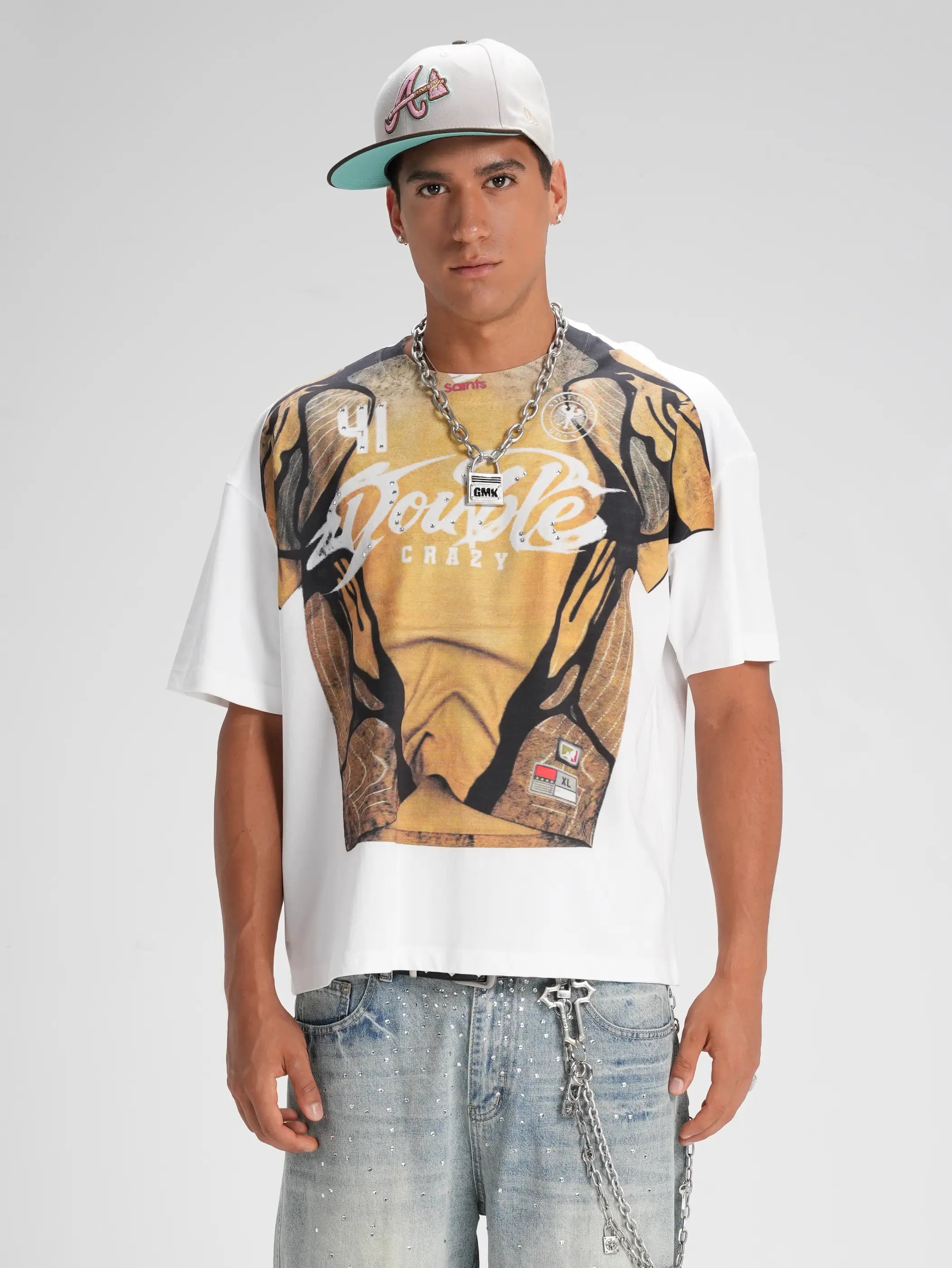 Bling Graphic Boxy Jersey Tee-582