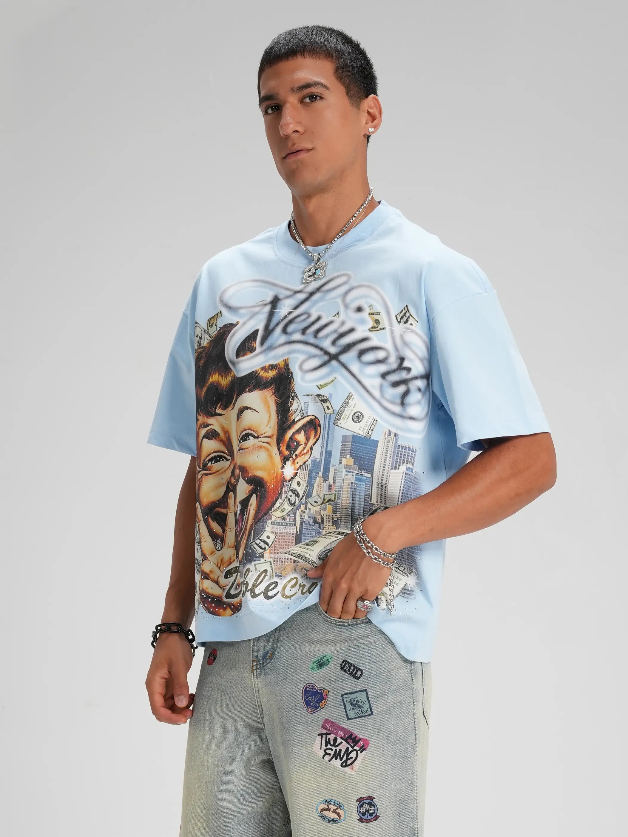 Iced Out Money Parody Boxy Tee-584