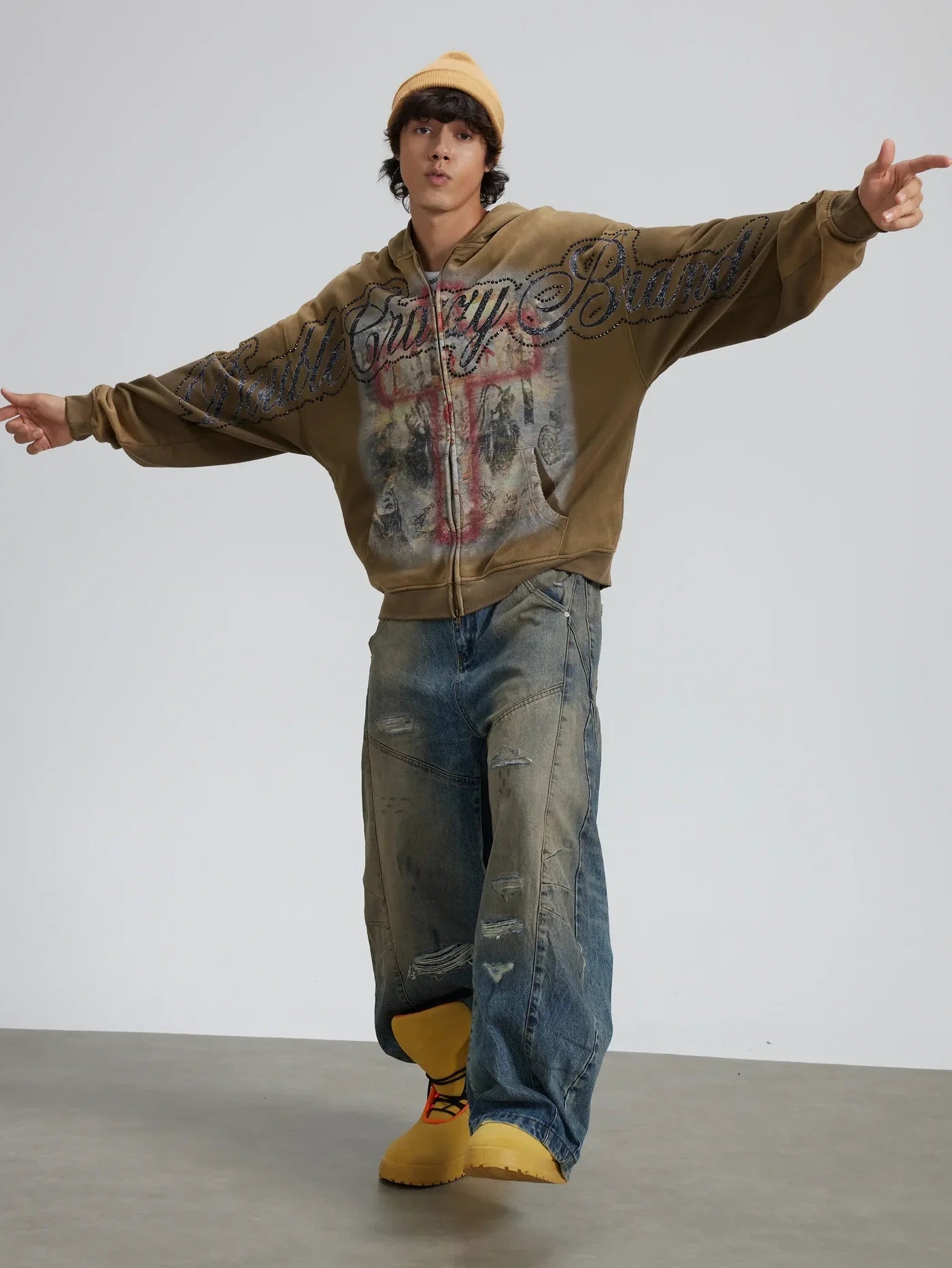 Crimson Cross Hoodie-355