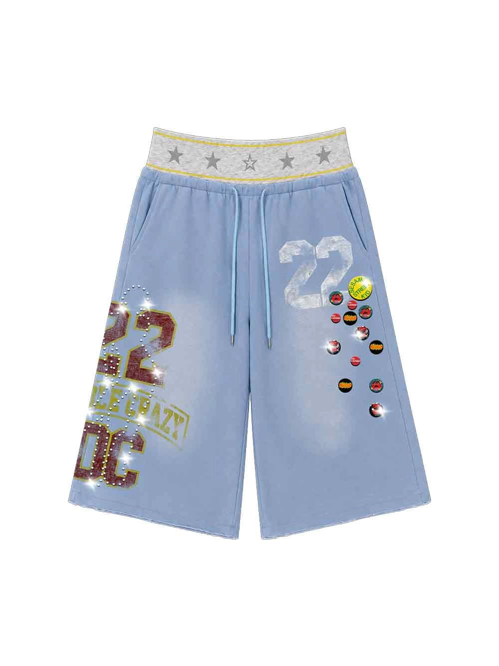 Faded Pin Up Layered Jorts-664