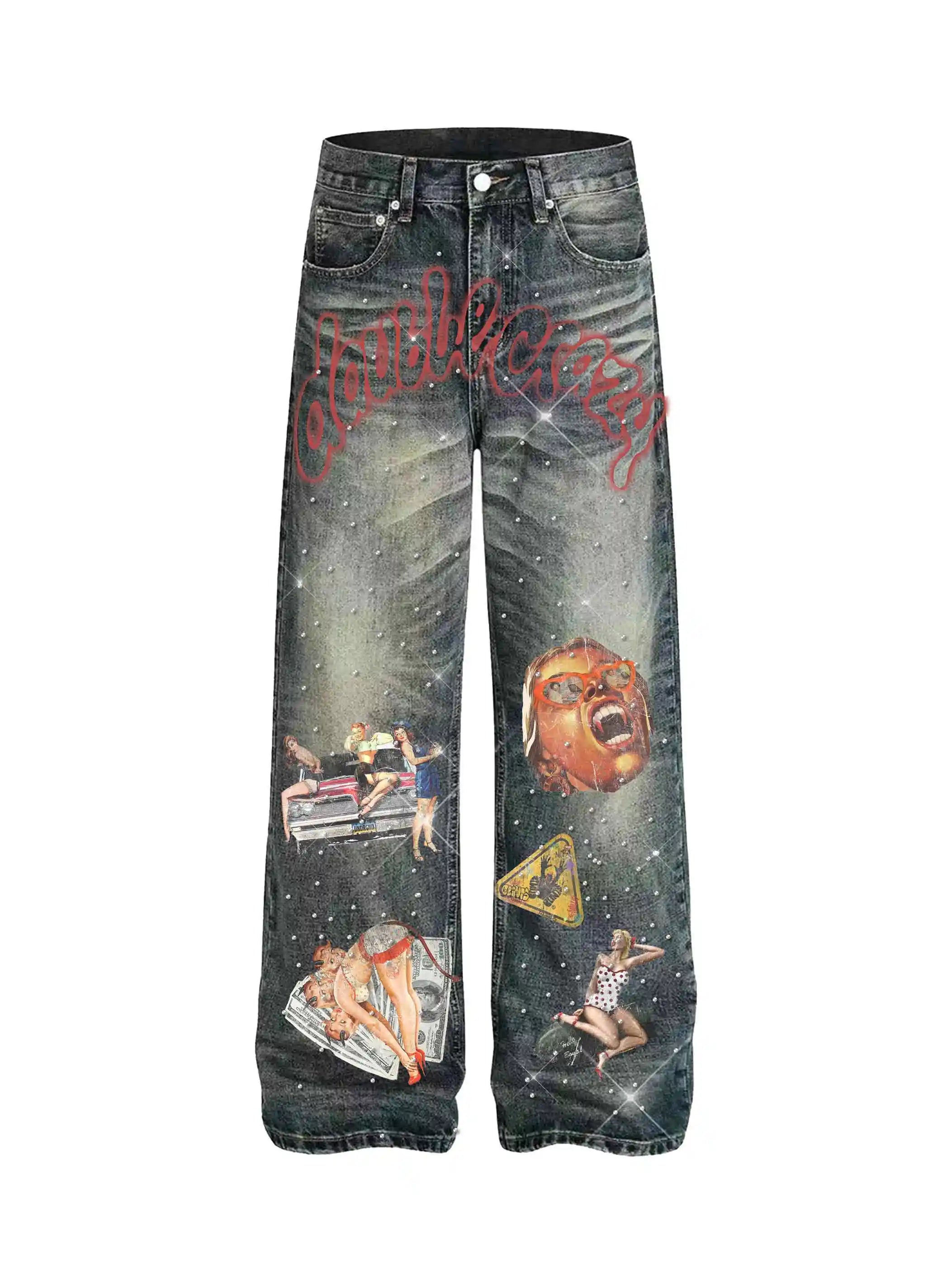 90s Pop Art Collage Denim-647