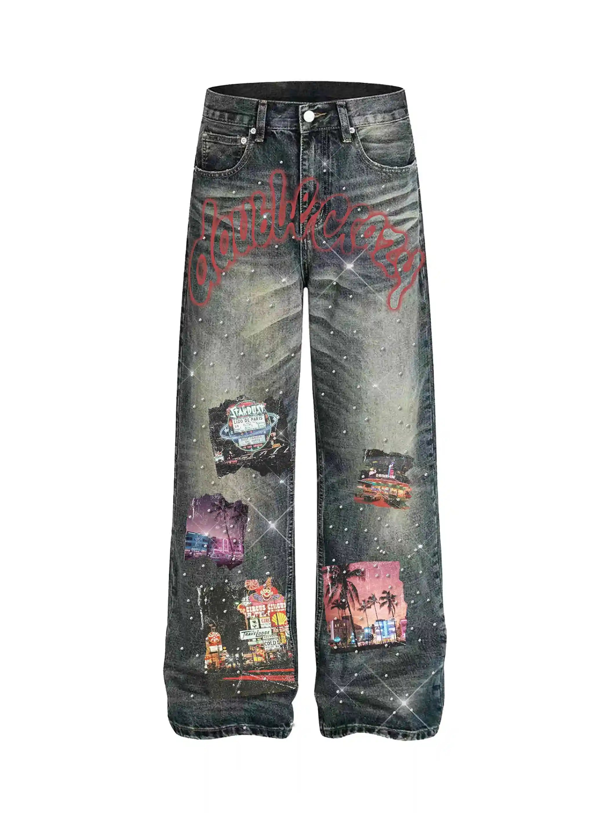 90s Neon City Wide Denim-648