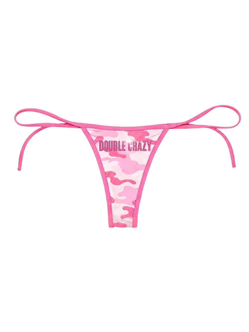 Rhinestone Pink Camo Bikini Set-653
