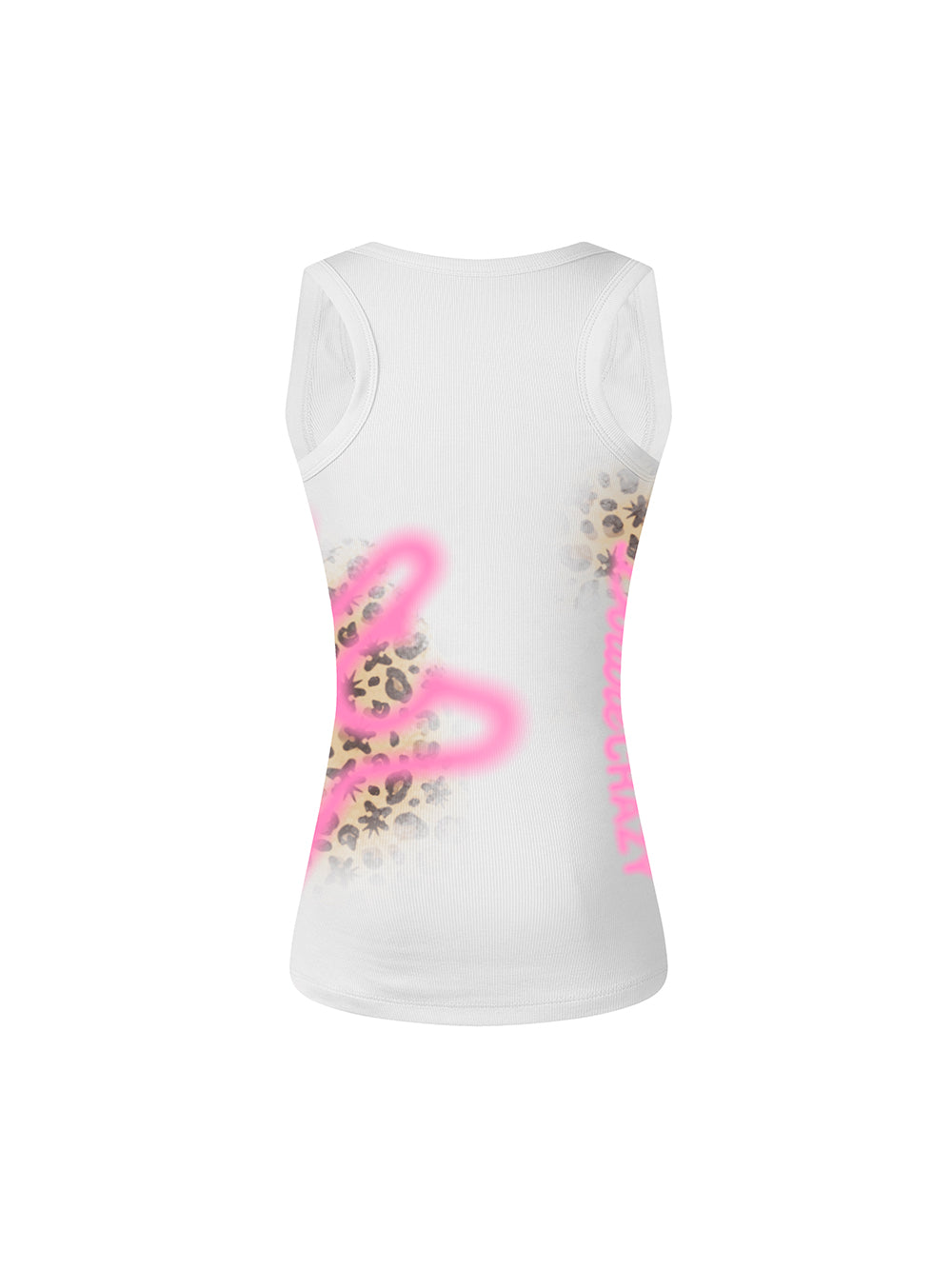 Vintage Pink Spray Ribbed Tank-676
