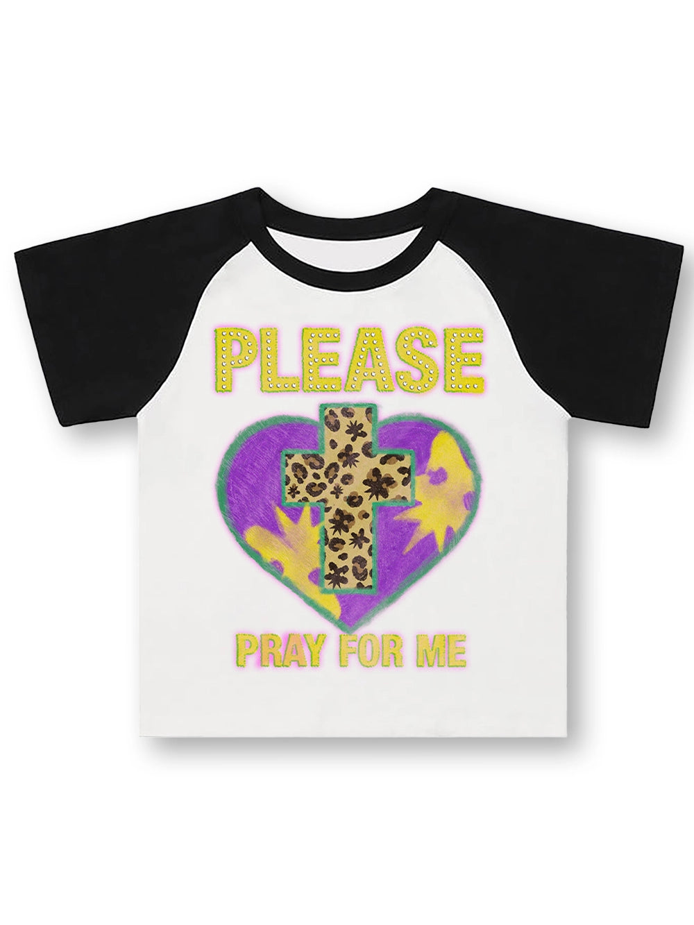 Washed Camo Cross Crop Top-683