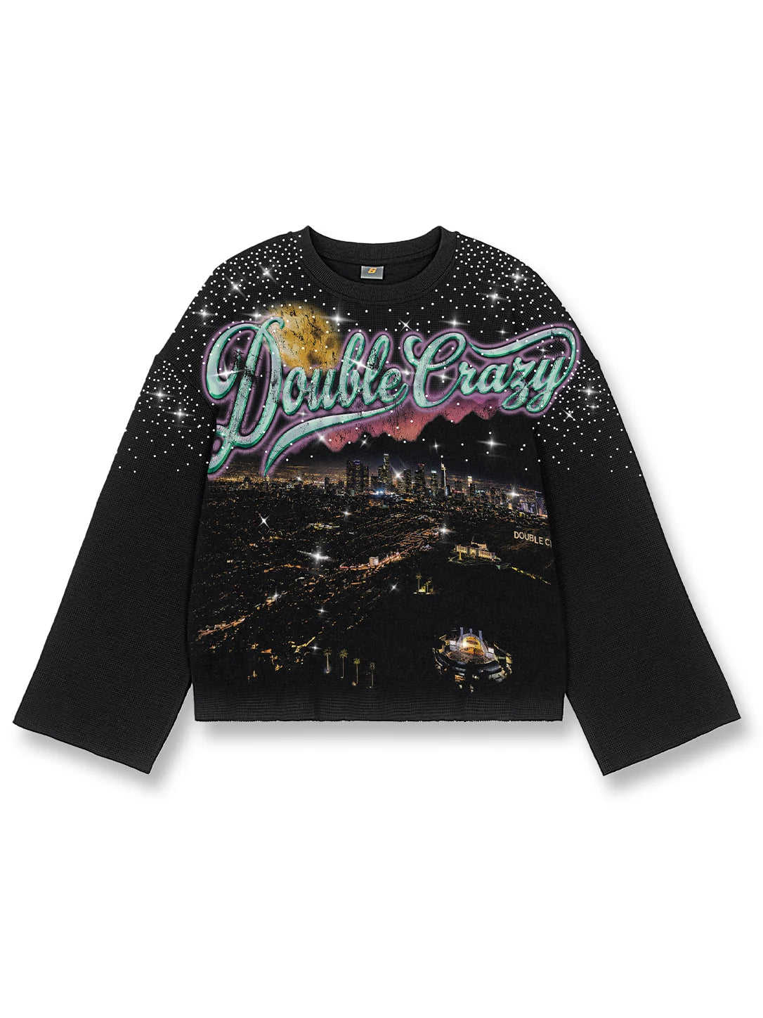 Bling Moon City Distressed L/S-686