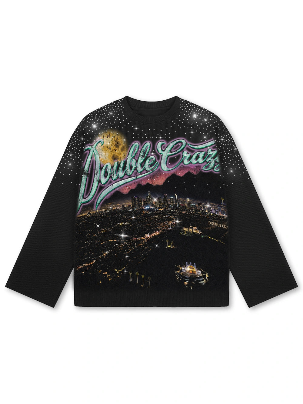 Bling Moon City Distressed L/S-686