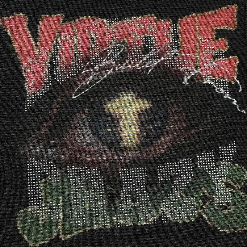 Camiseta Gofrada con Diamantes de Imitación y Ojo Turco-562