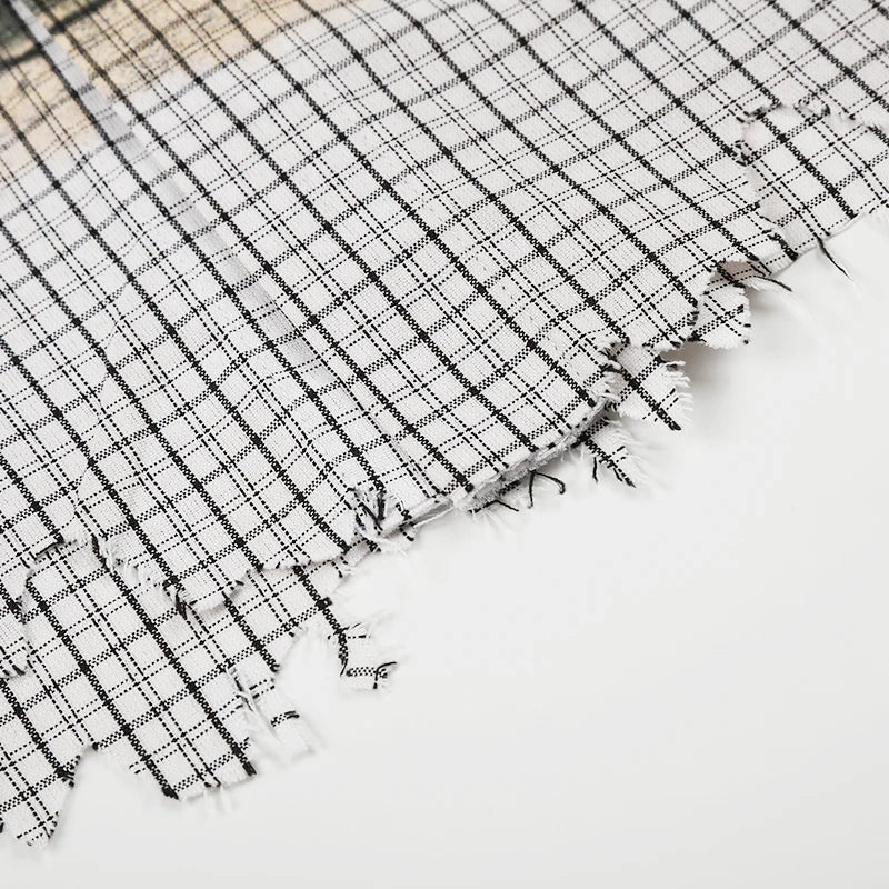 Camisa Distressed Gator Grid-668