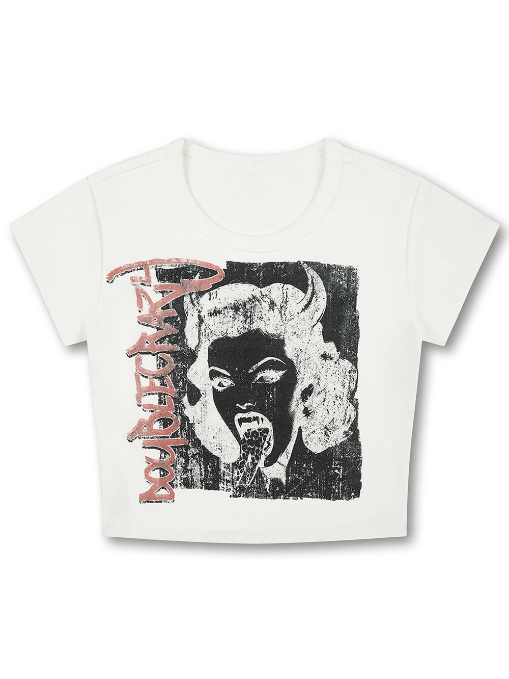 Washed Leopard Tongue Baby Tee-742