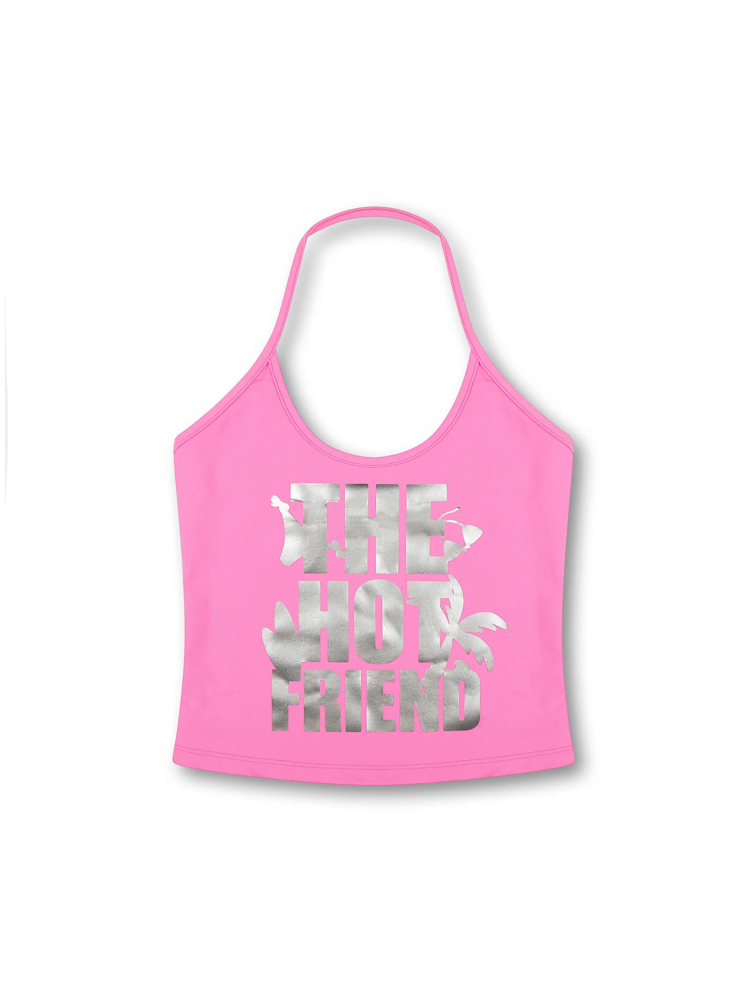 Metallic Tropical Slim Tank-638