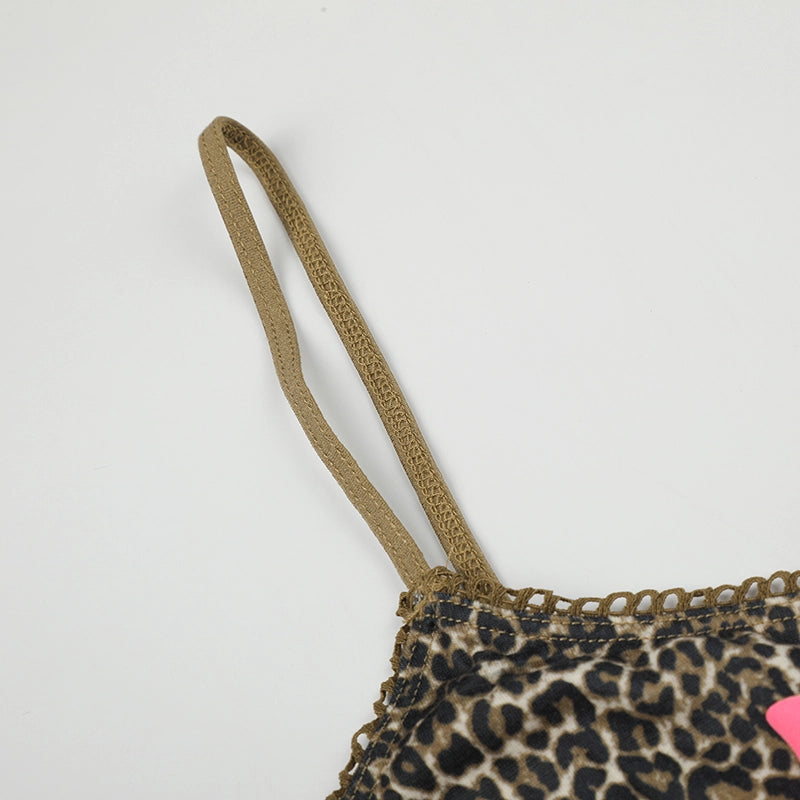 Vacation Leopard Lace Cami-636