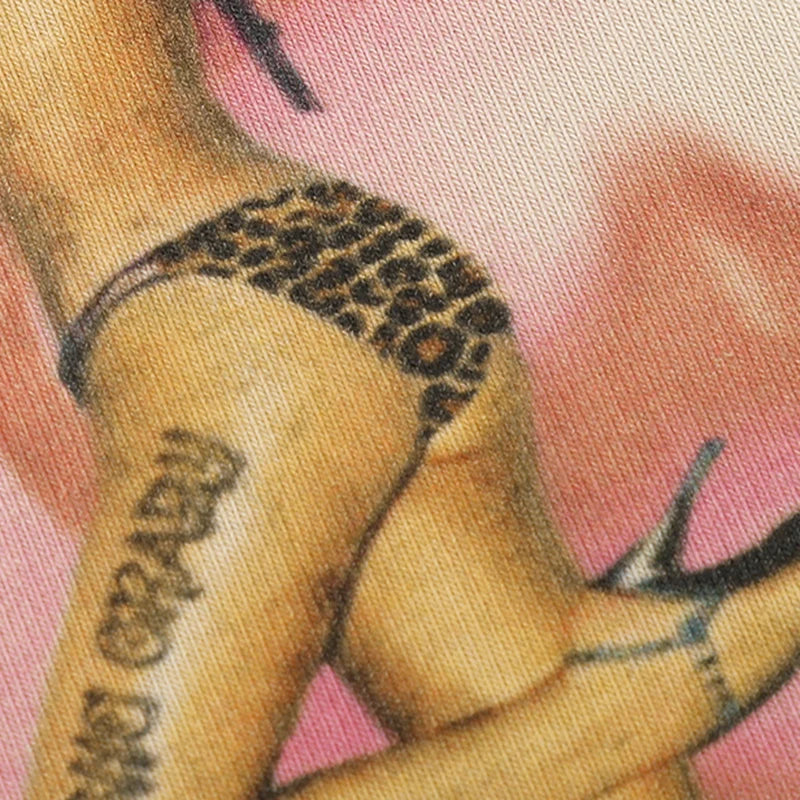 Top corto descolorido de leopardo para niña-675