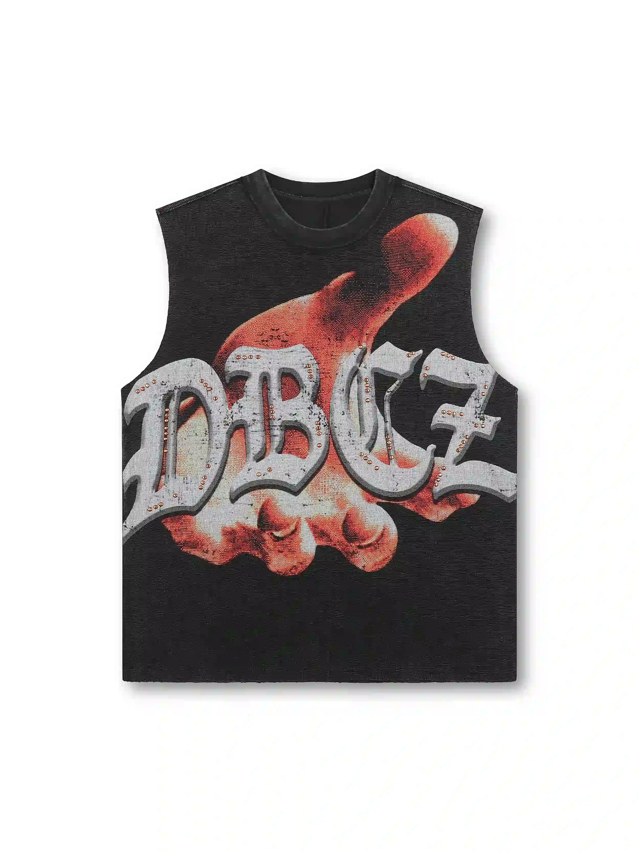 Débardeur clouté punk à bords francs-575