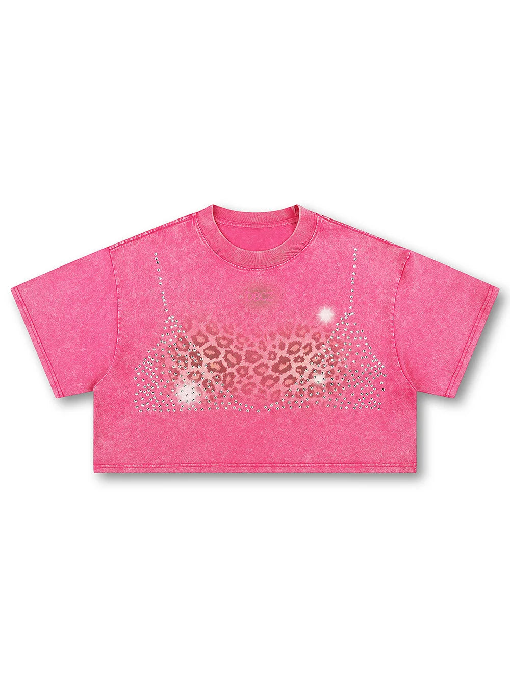 Haut de bikini court Bling Leopard-661