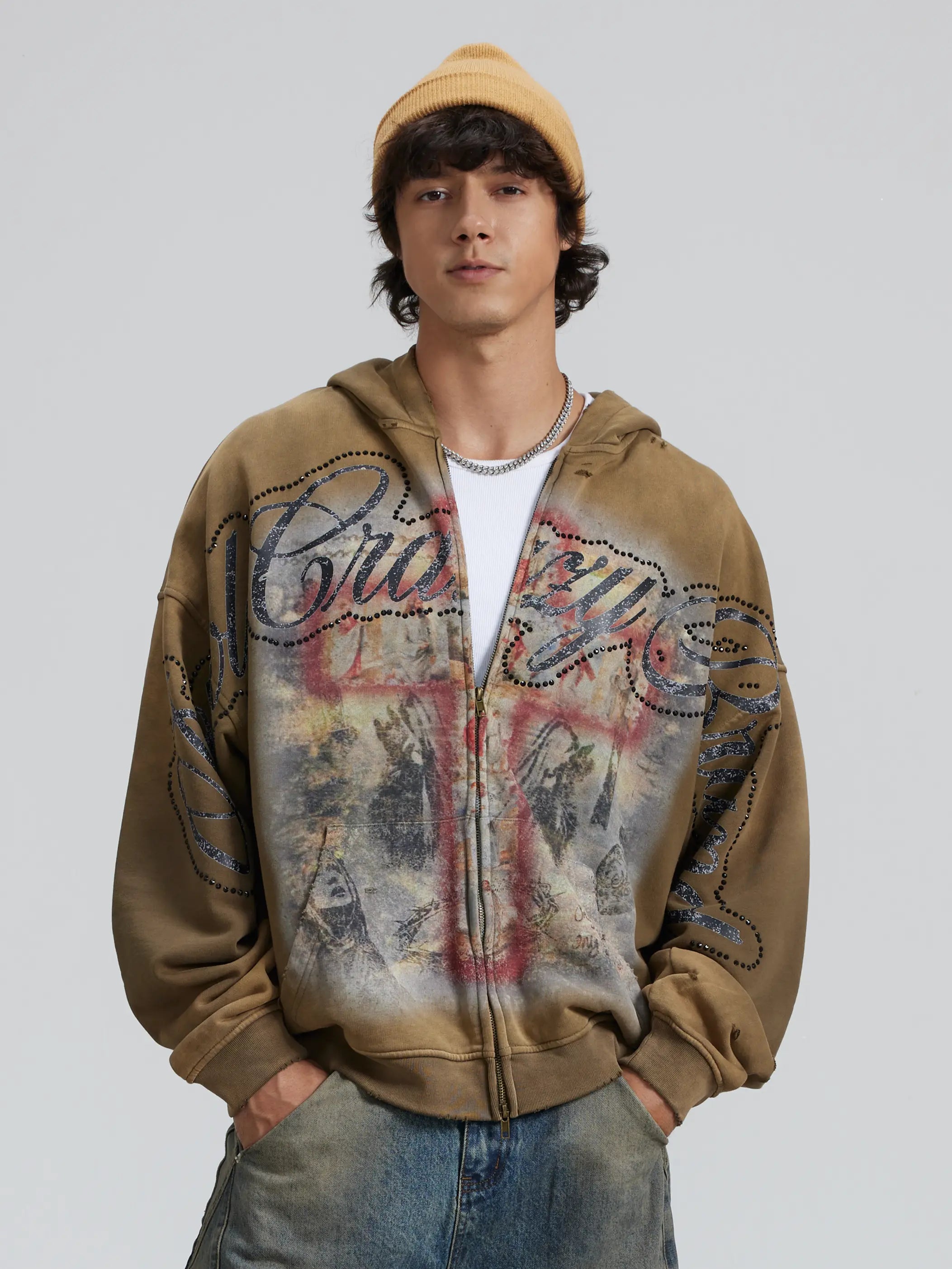 Crimson Cross Hoodie-355