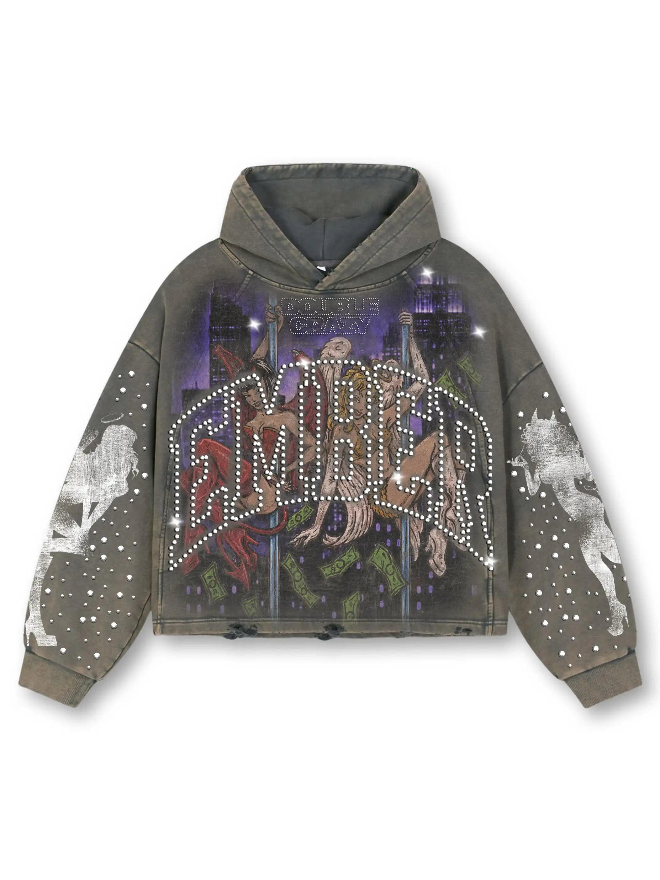 Bling Angel Devil Hoodie-704