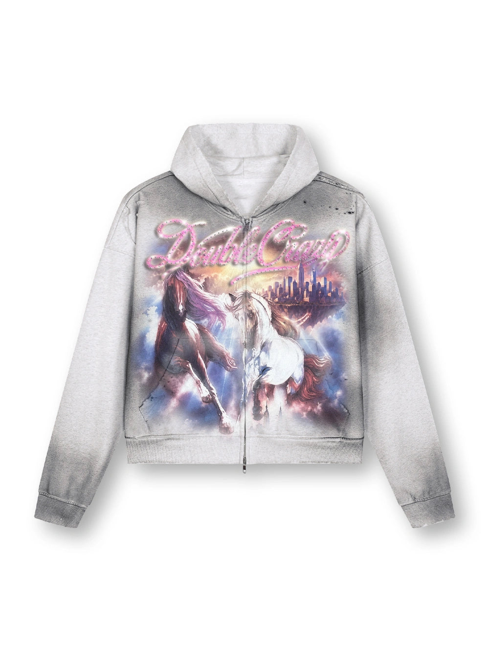 Faded Sky City Zip Hoodie-724