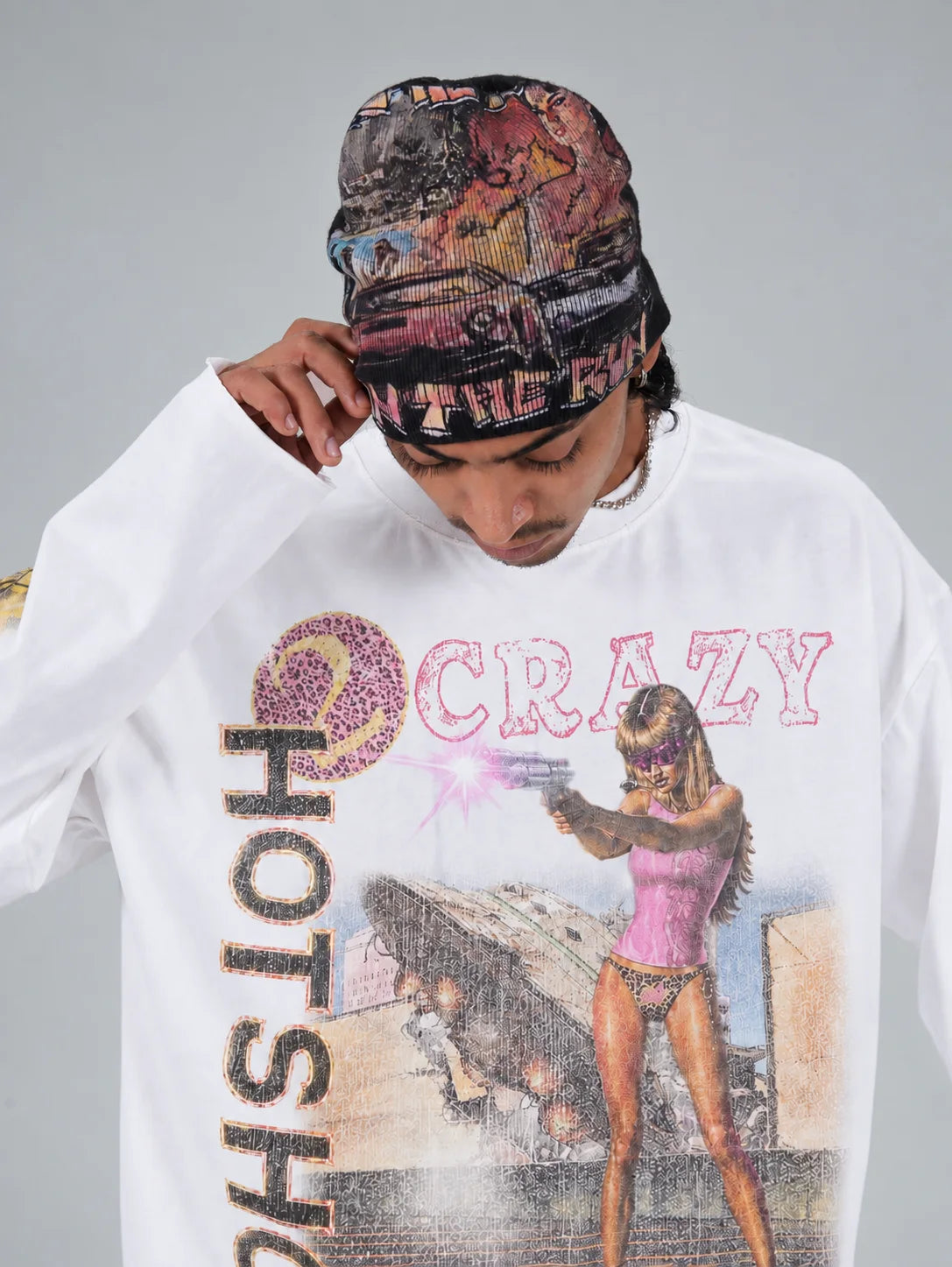 Faded Alien Invasion Boxy L/S-738