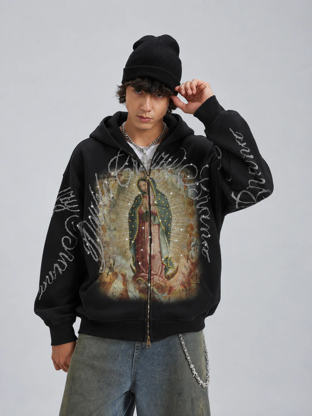 Vintage Iced-Out Virgin Hoodie-758