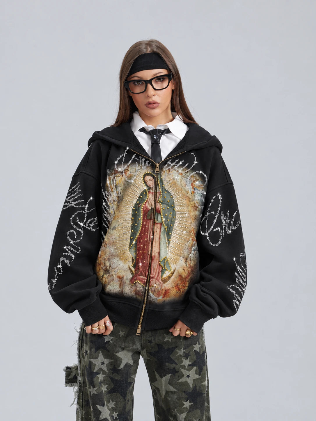 Vintage Iced-Out Virgin Hoodie-758