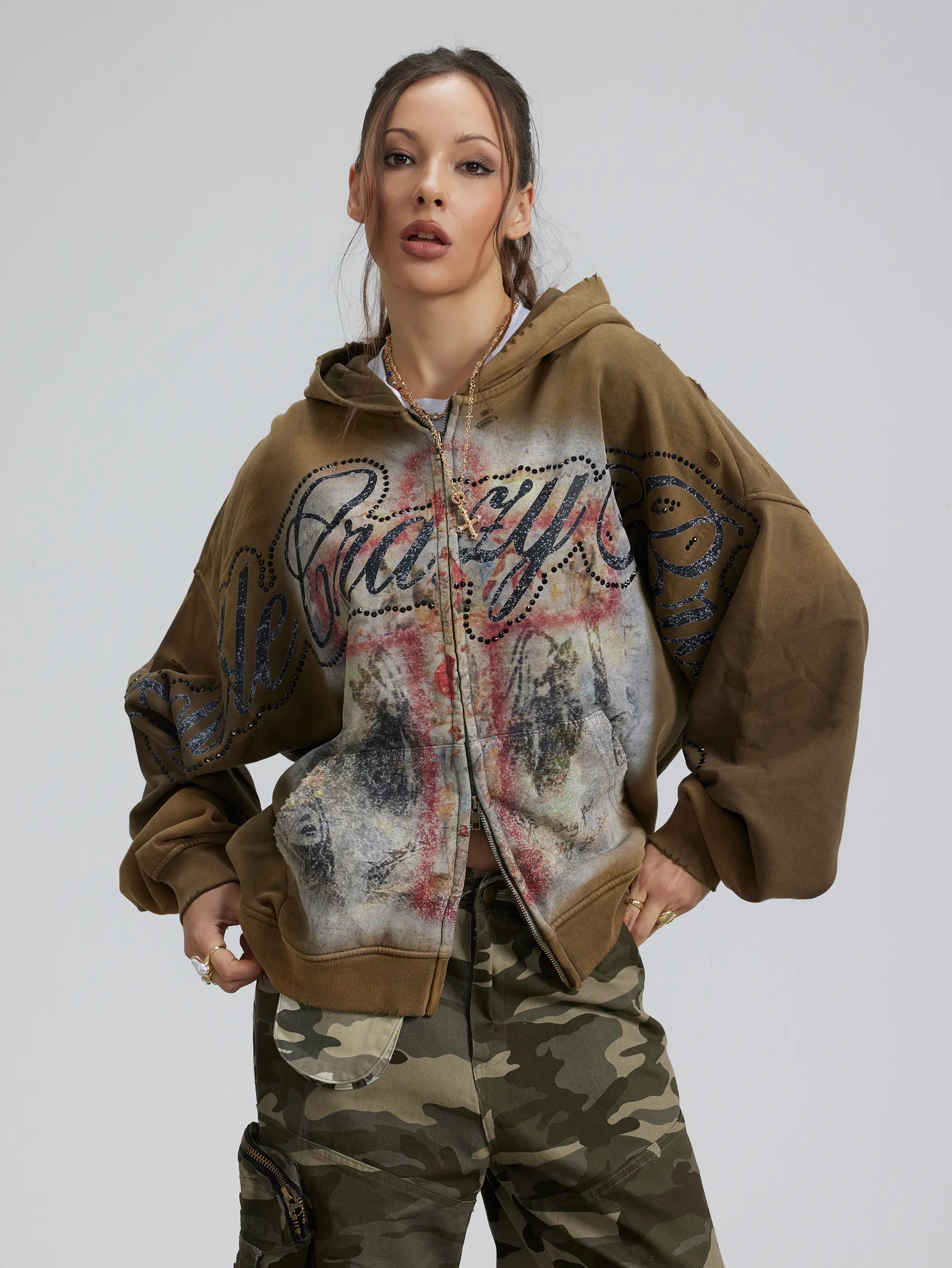 Crimson Cross Hoodie-355