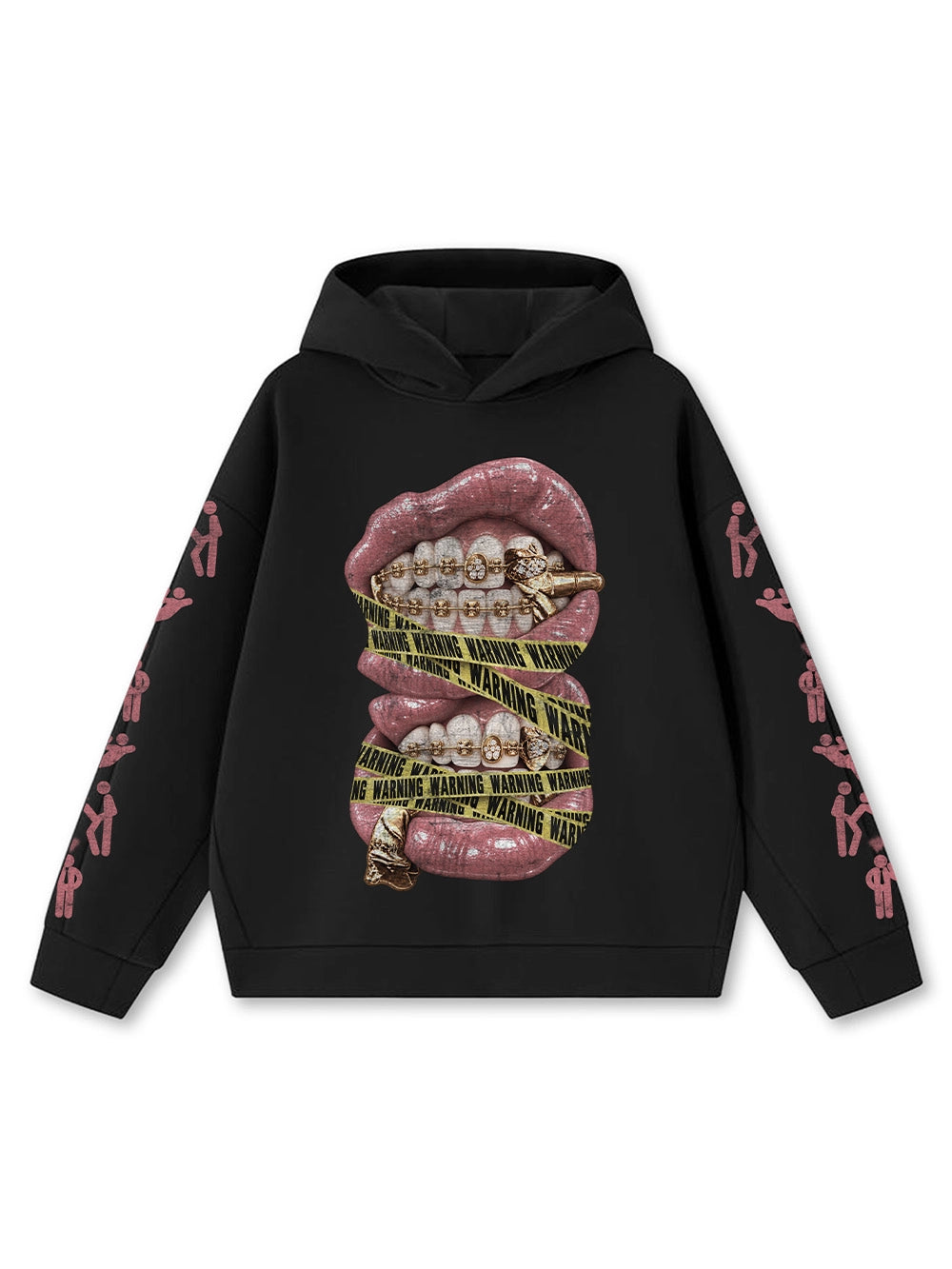 Sweat à capuche Warning Tape Grillz-815