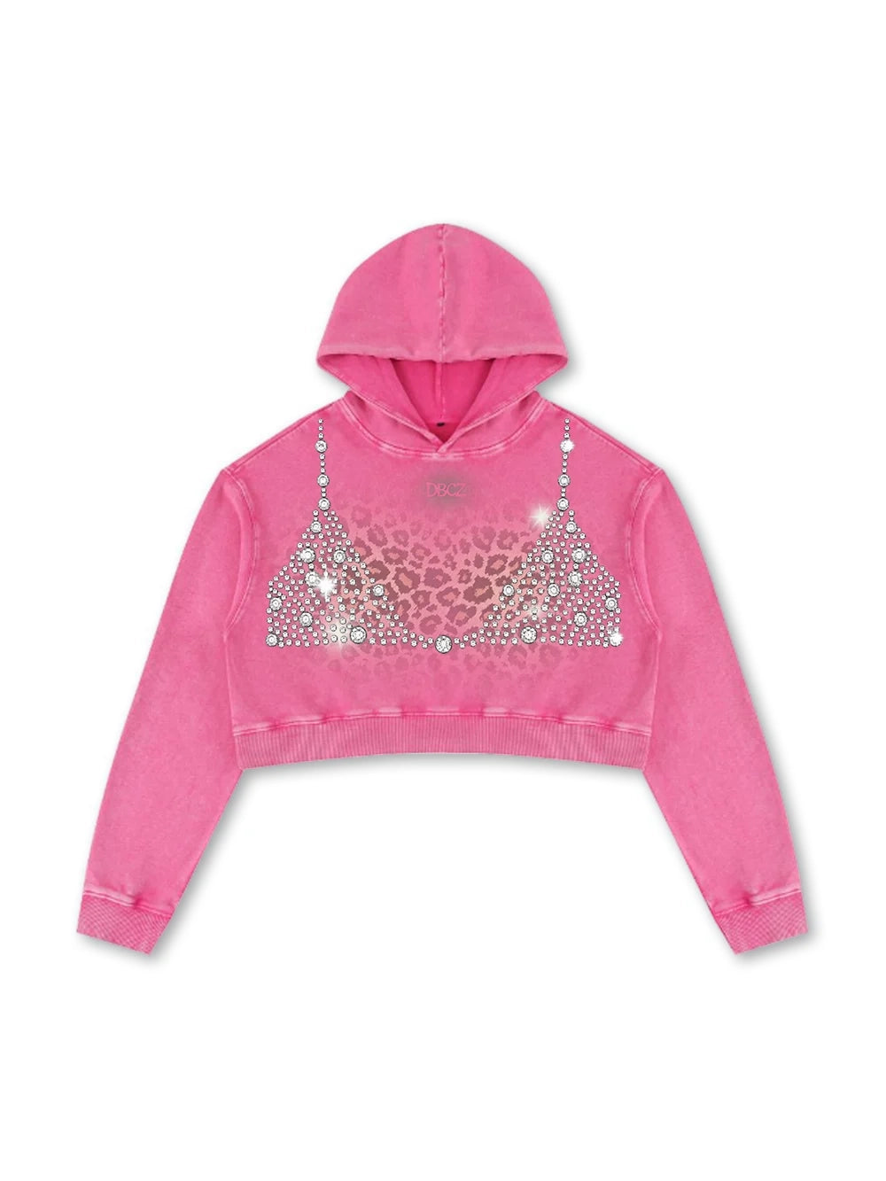 Bling Leopard Bikini Crop Hoodie-830