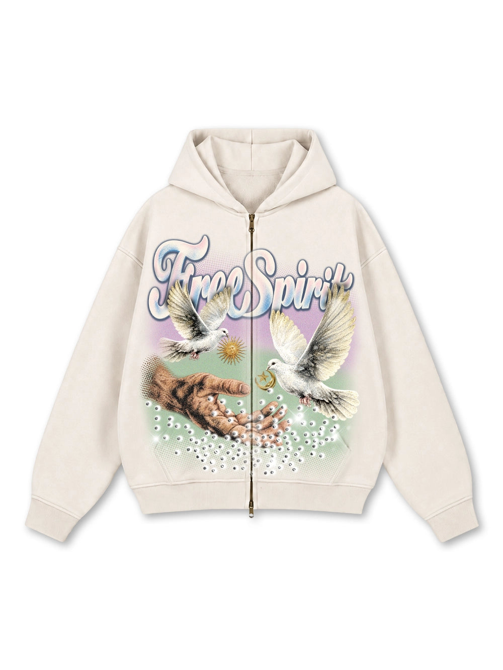 Free Spirit Dove Zip Hoodie-850