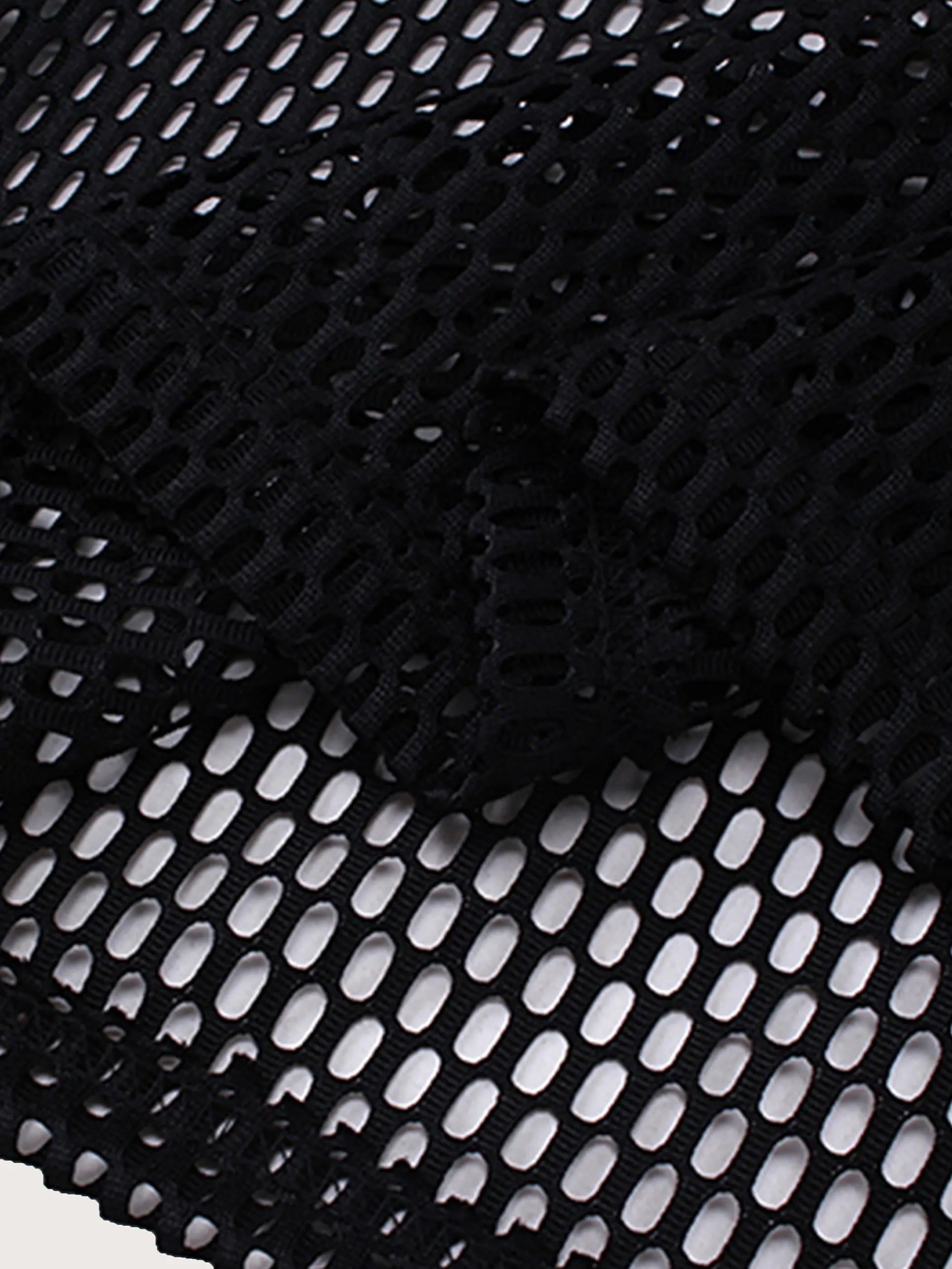 Bold Graphic Mesh Long-Sleeve Top-S906