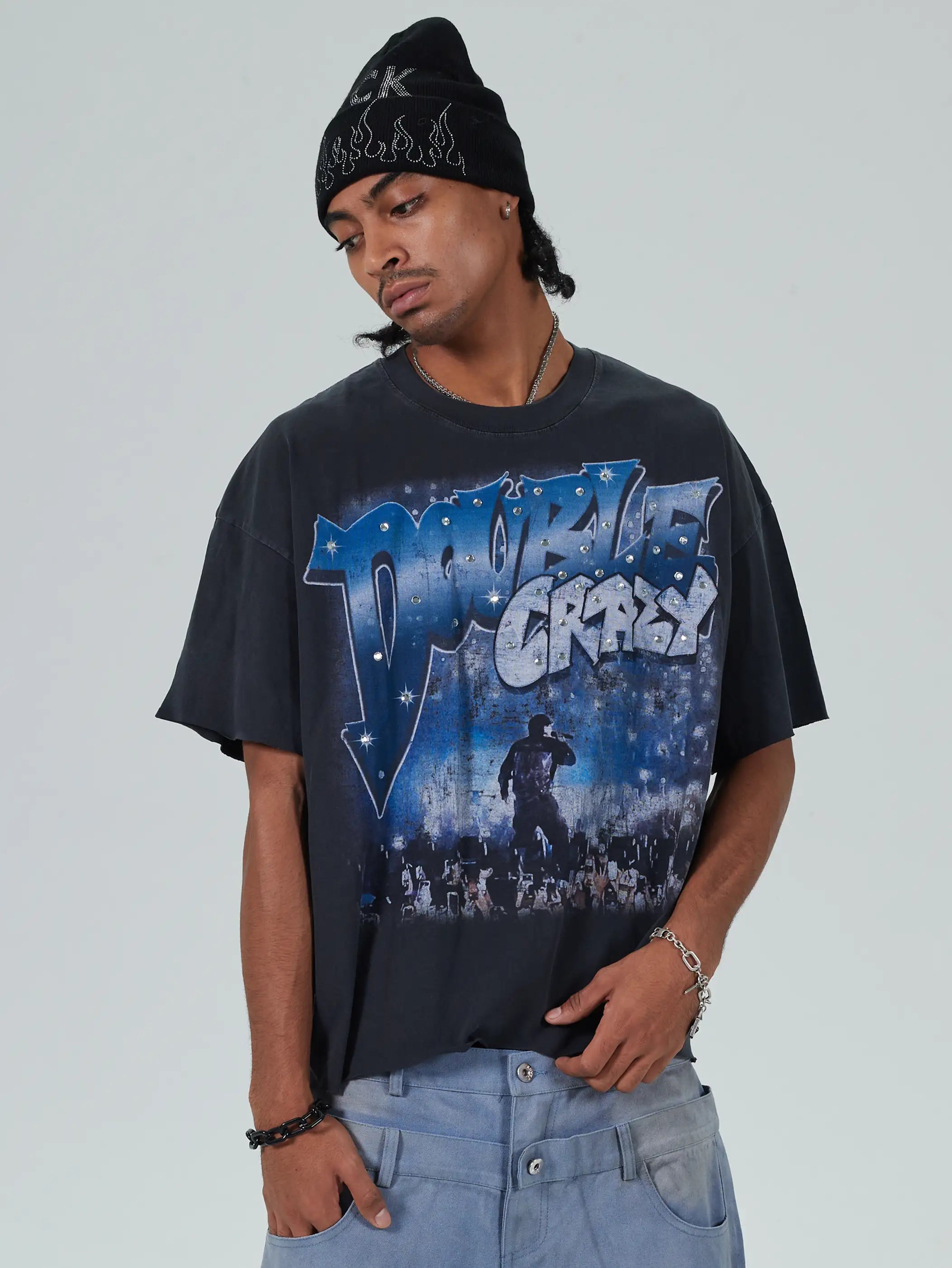 Camiseta desgastada Rockstar-617