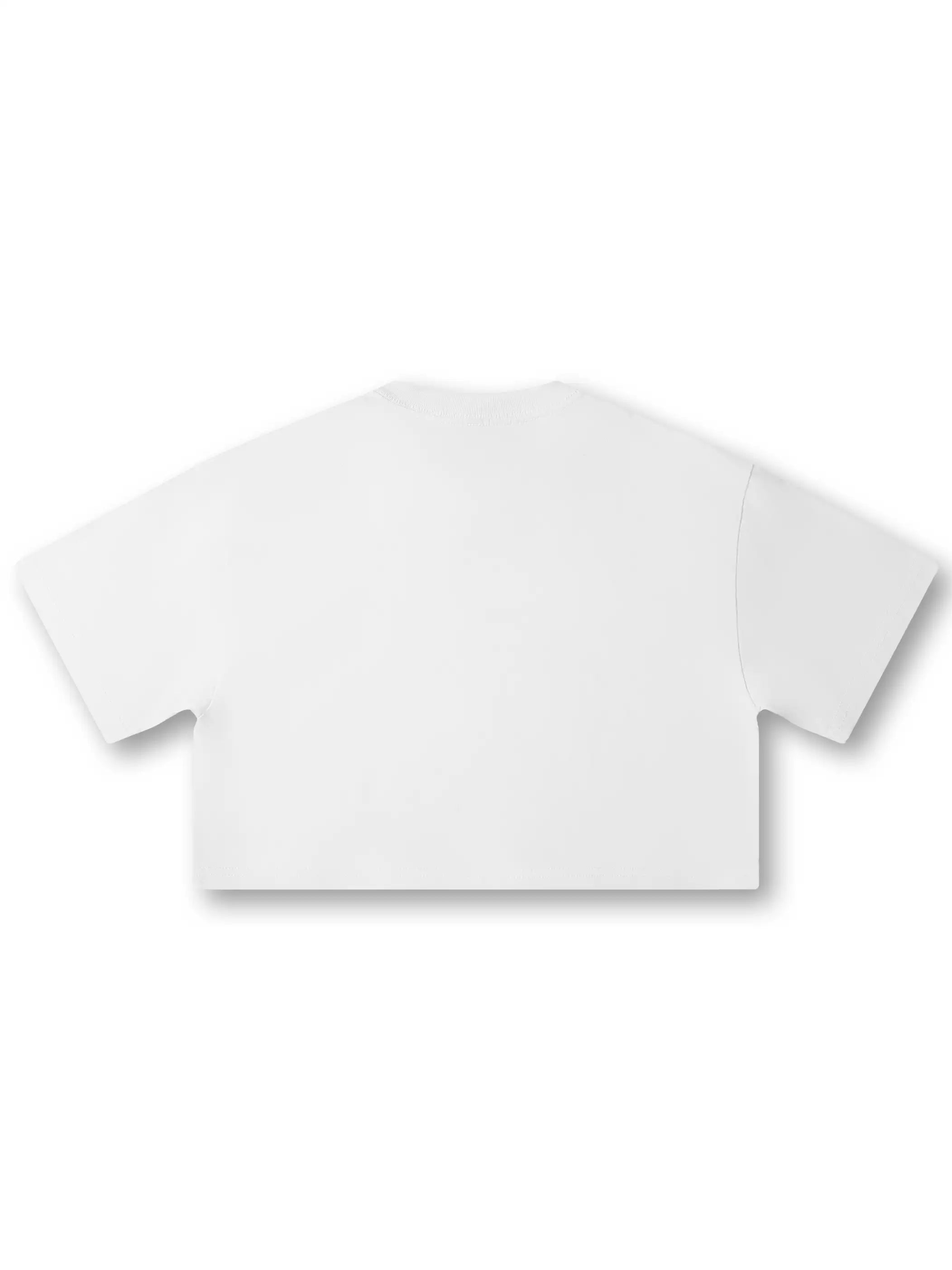 Acid Washed Boxy Graphic Crop Tee-437