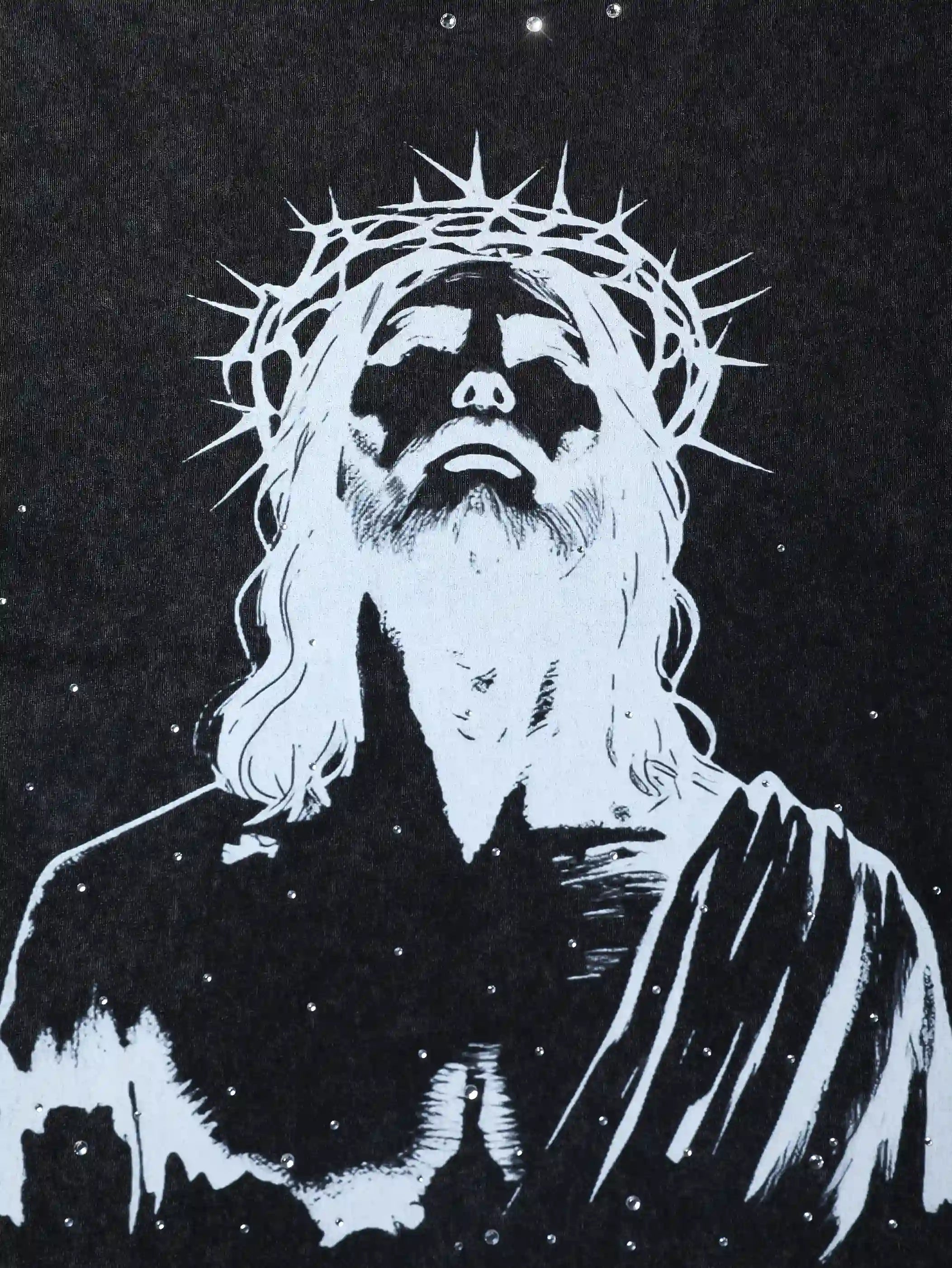 Gothic Jesus Graphic Tank Top-206