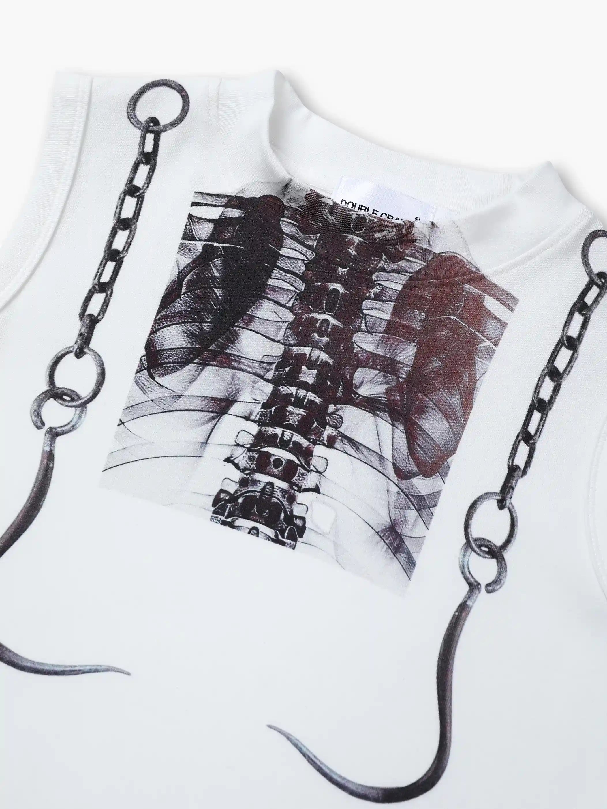 X-Ray Spine Chain Sleeveless Shirt-209