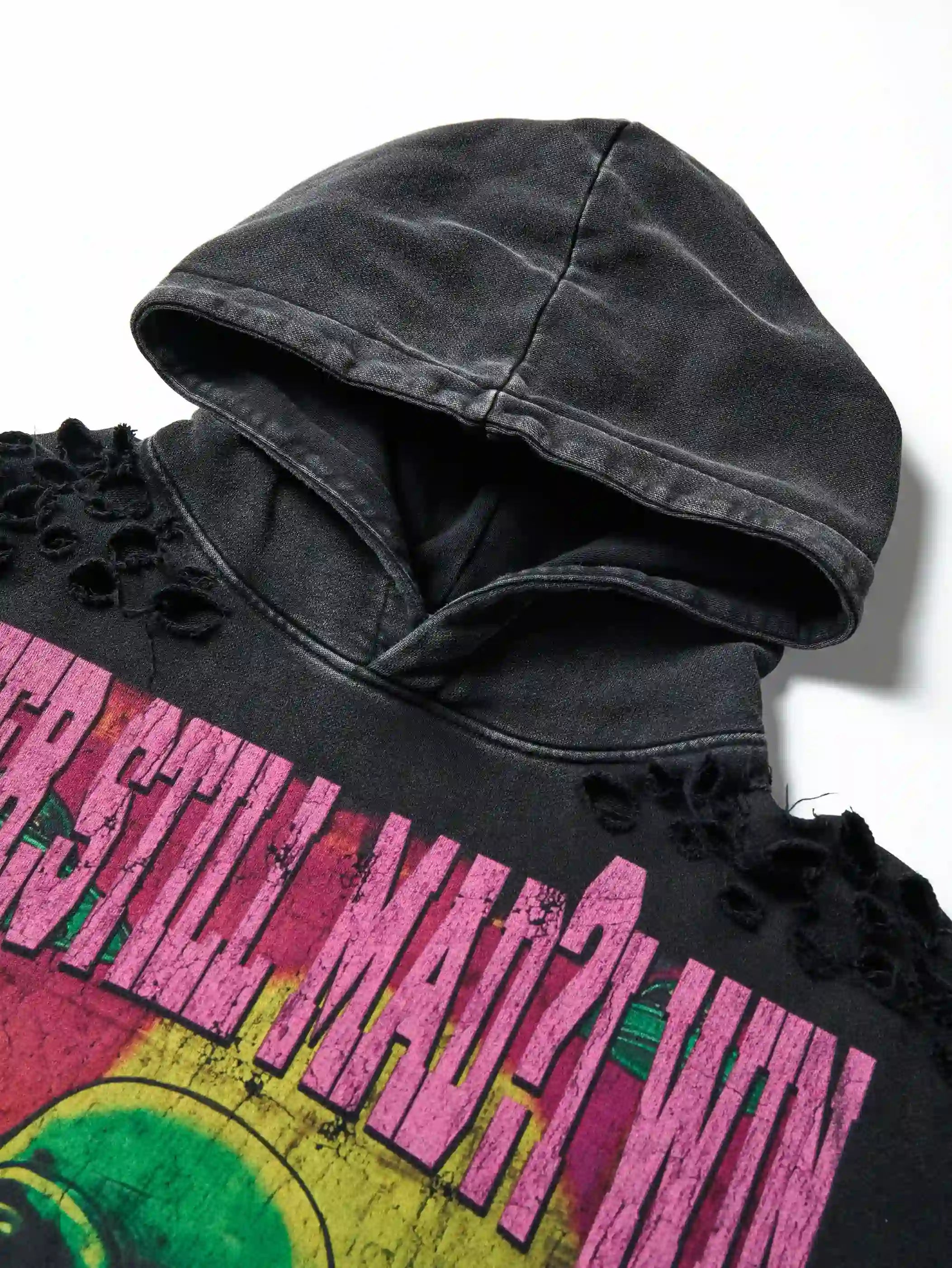 Alien Victory Distressed Hoodie-315