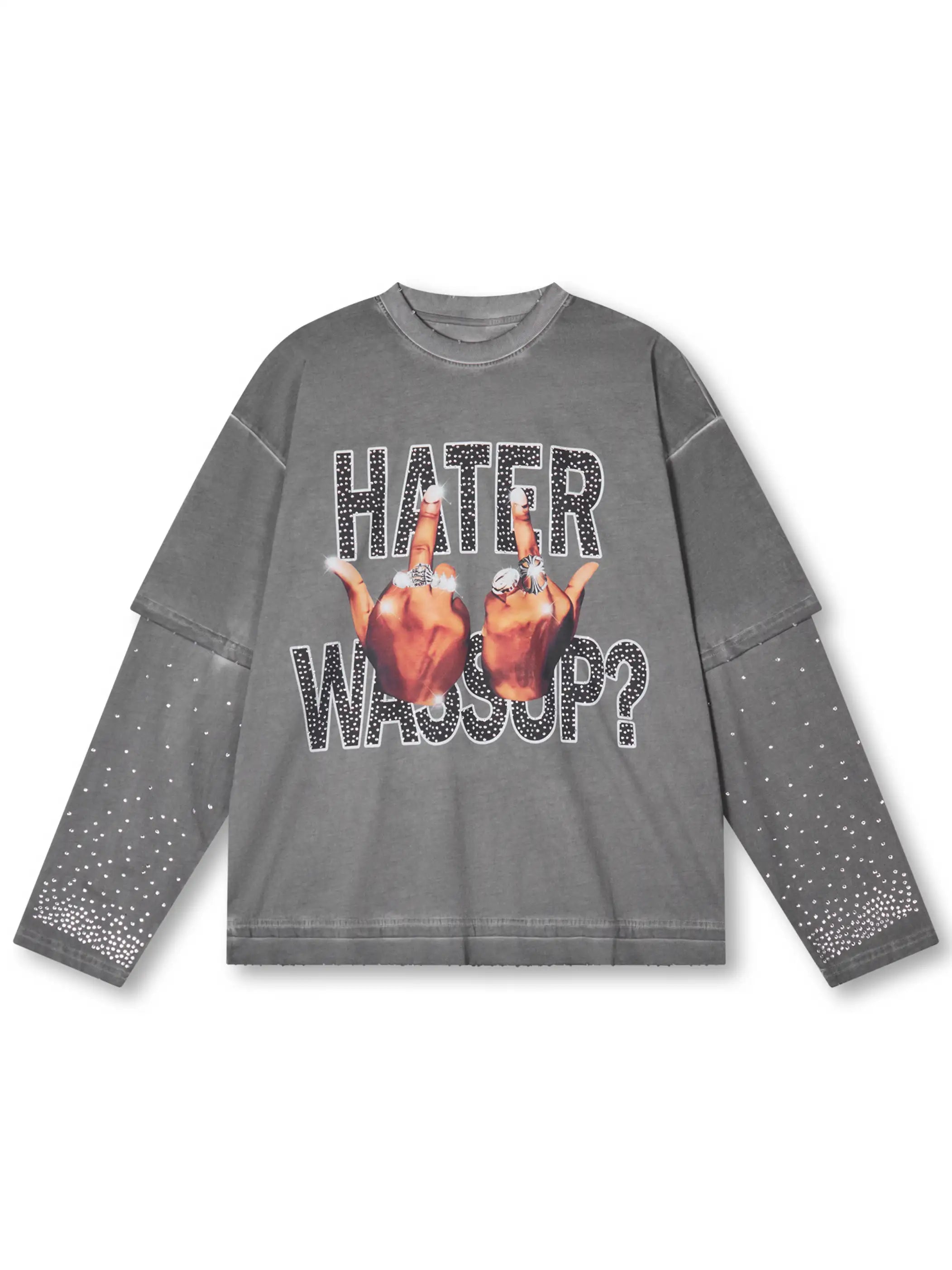 Street Rebel Rhinestone Longsleeve-348