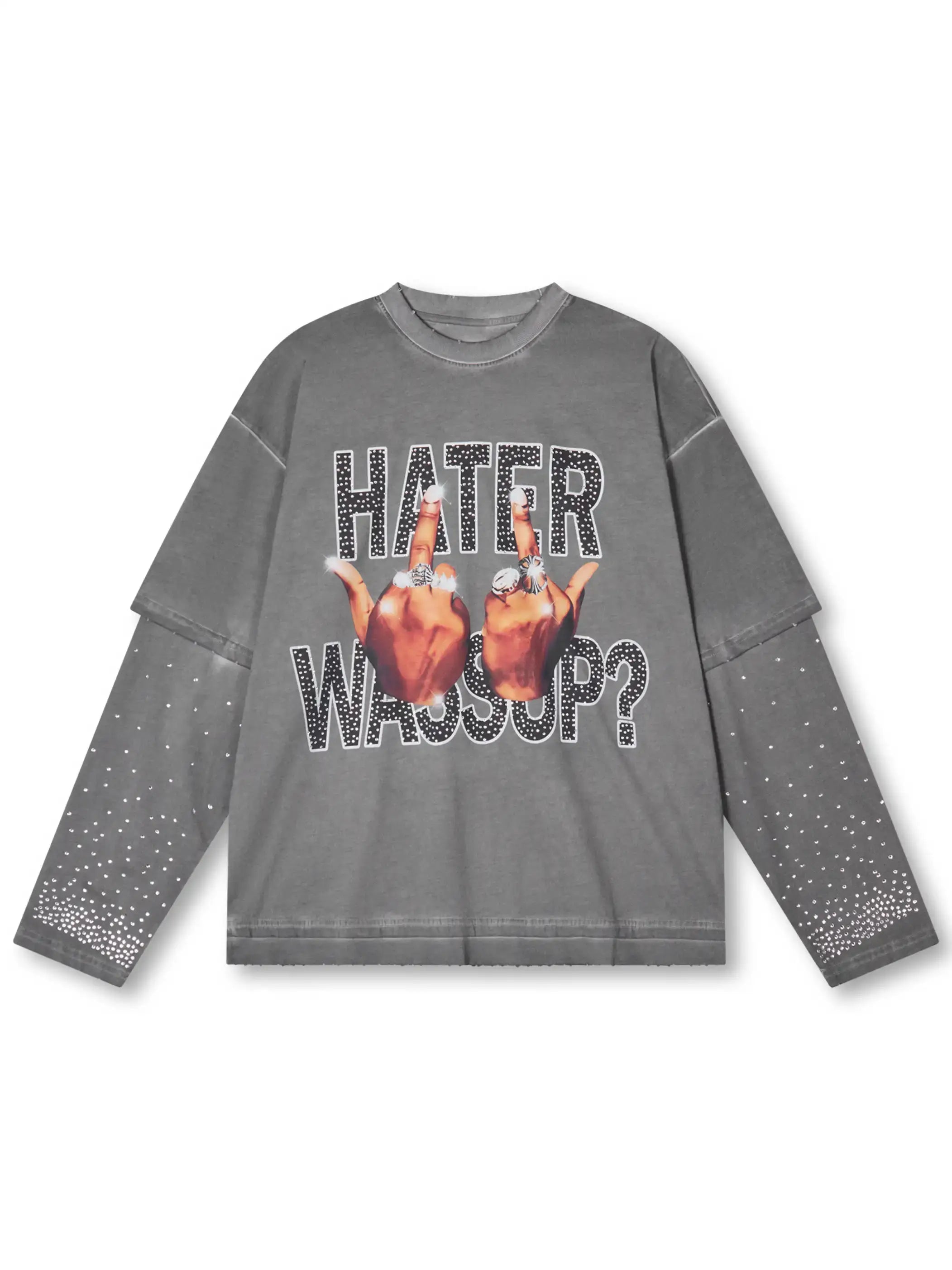 Street Rebel Rhinestone Longsleeve-348