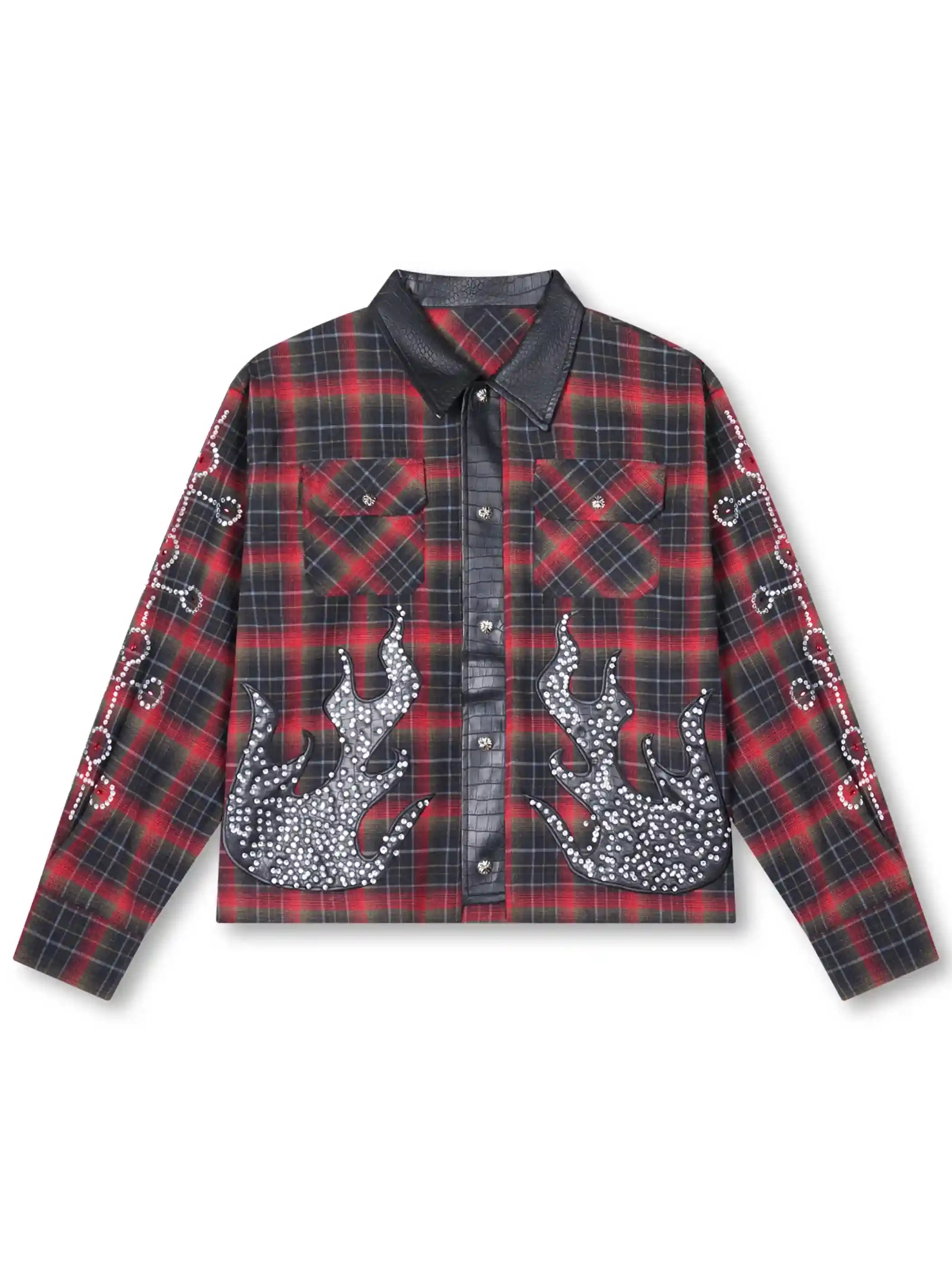Fire Check Bling shirt-380