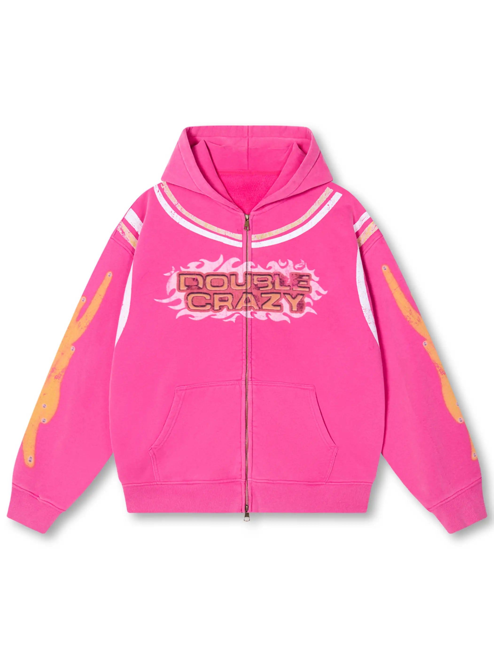 Flame Burst Zip Hoodie-379