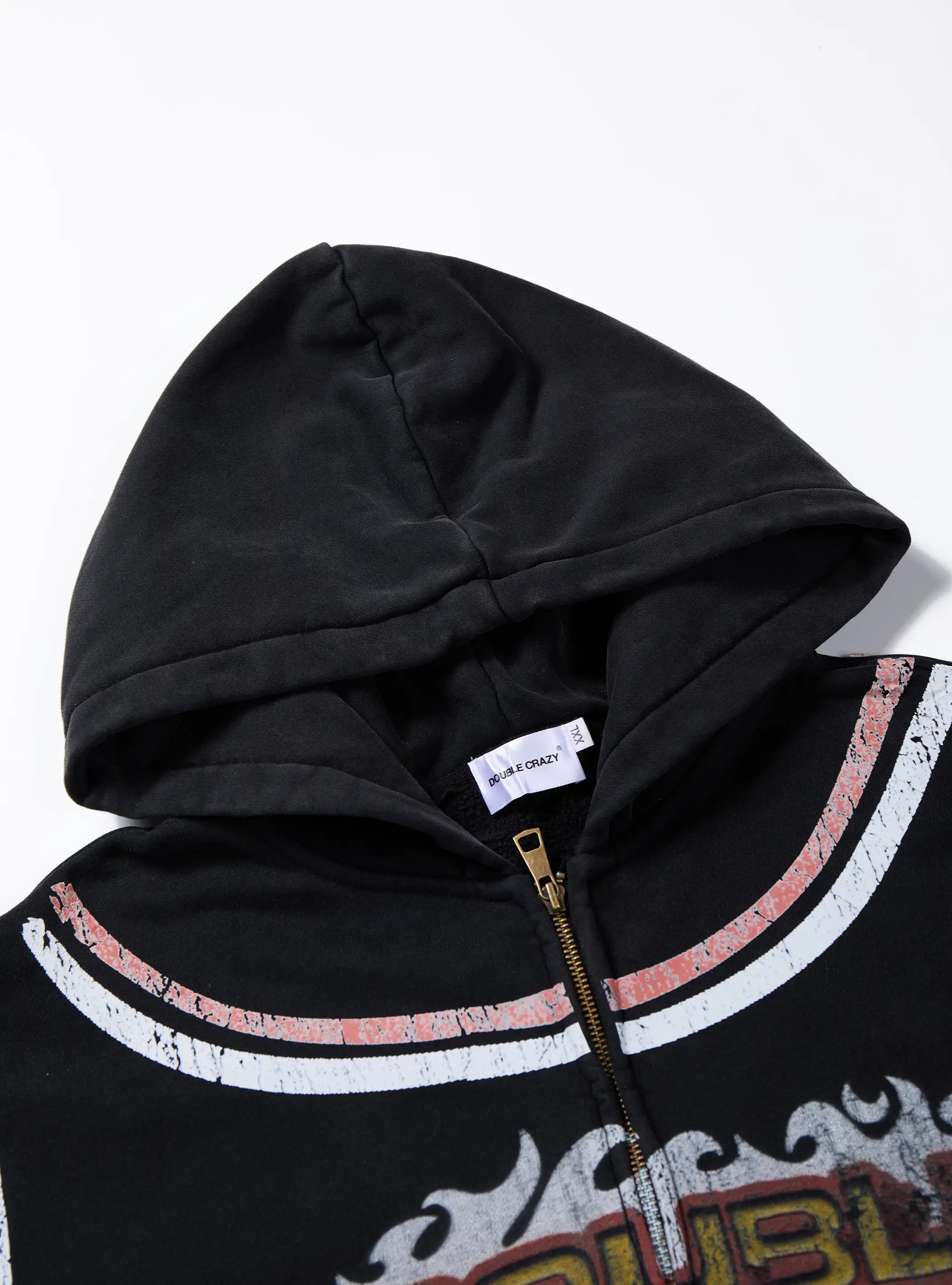 Flame Burst Zip Hoodie-379