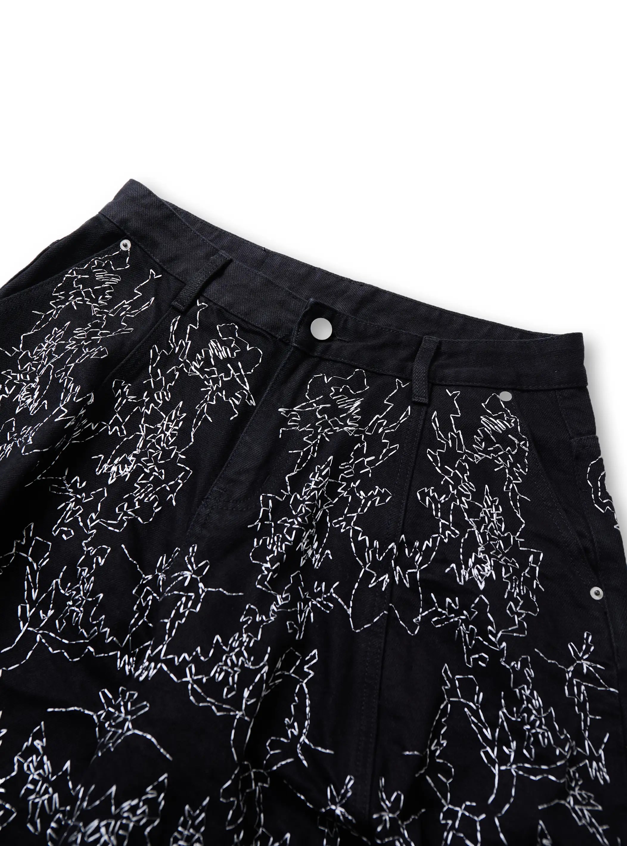 Hand-Drawn Chaos Denim Jeans-S1182