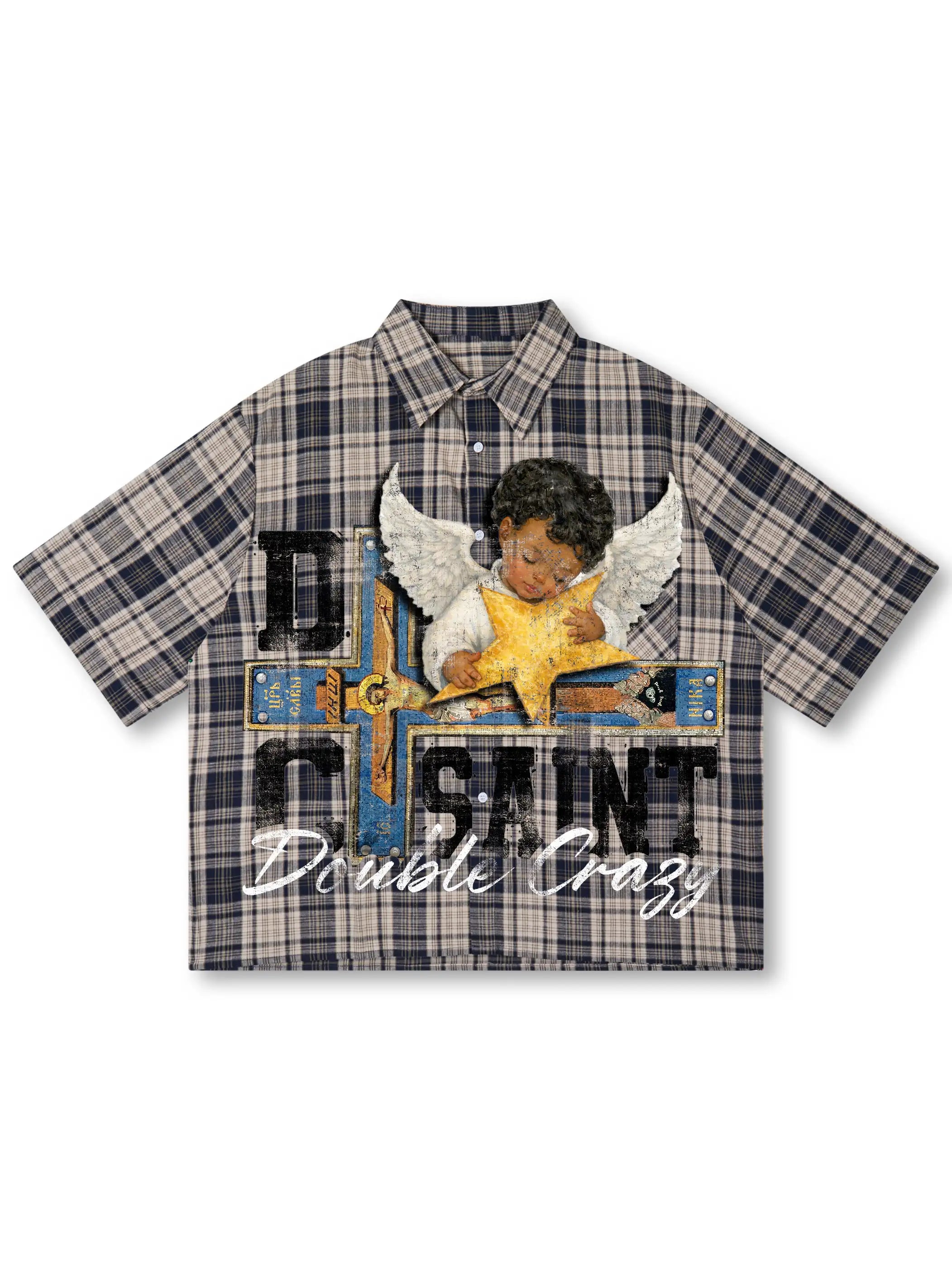 L.A. Grunge Cracked Cherub Shirt-427