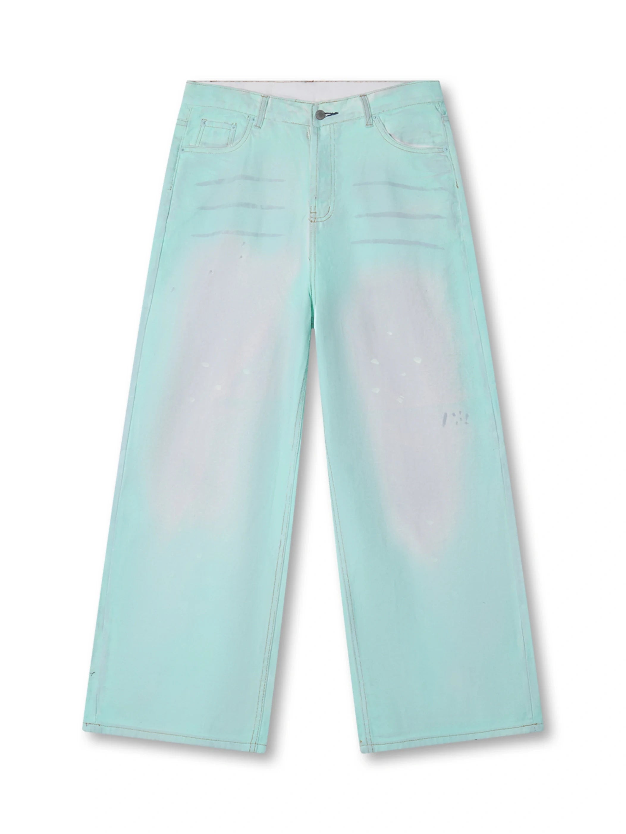 Neon Glow Stacked Baggy Jeans-S1201