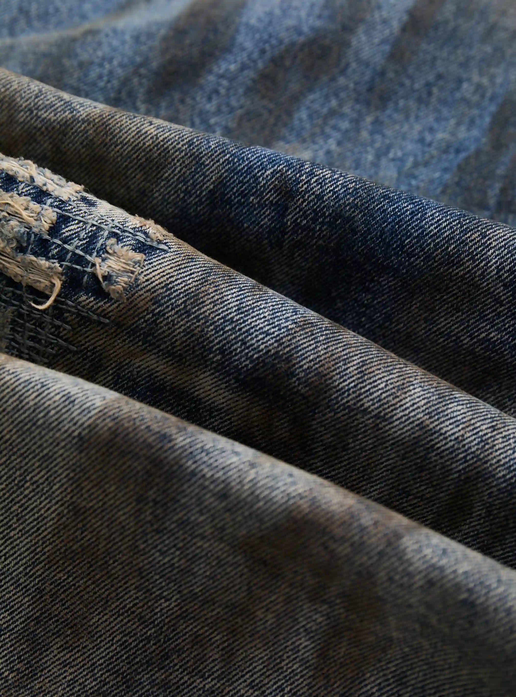 Dirty Tint Scrawl Distressed Denim-S1202
