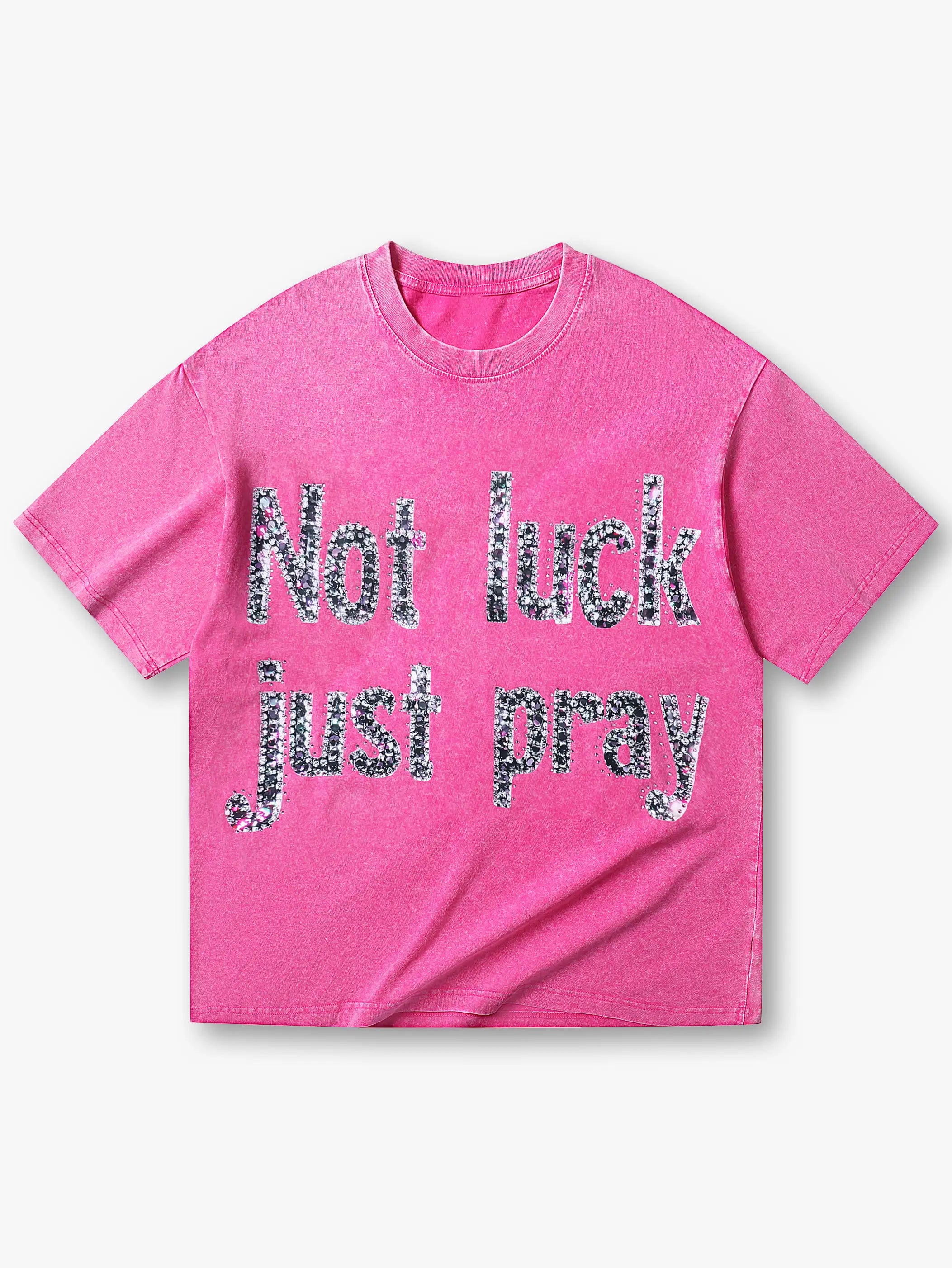 Shining Diamond Graffiti Print T-shirt-069T