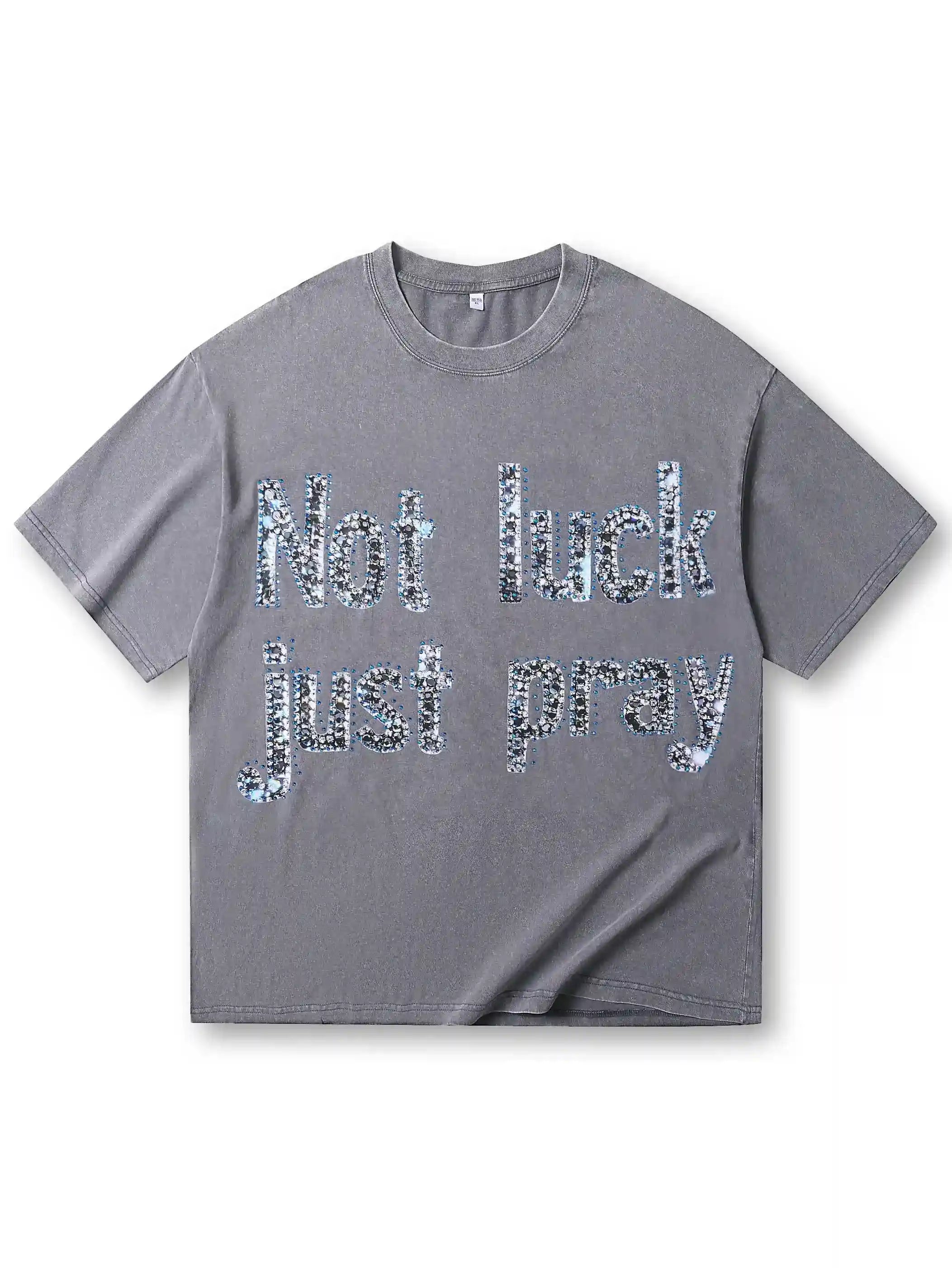 Shining Diamond Graffiti Print T-shirt-069T