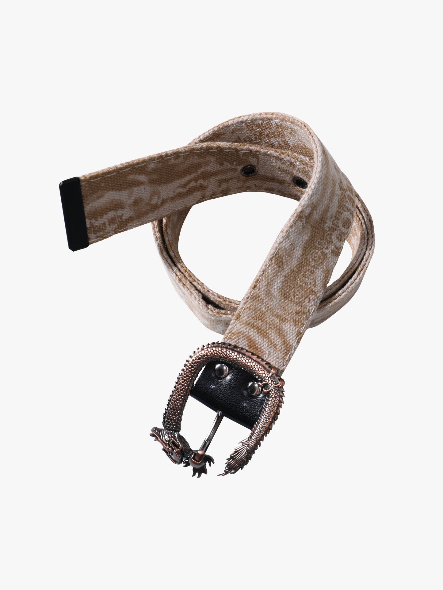 Dragon Buckle Belt Collection with Printed Straps Trendy Streetwear Fashion Accessories